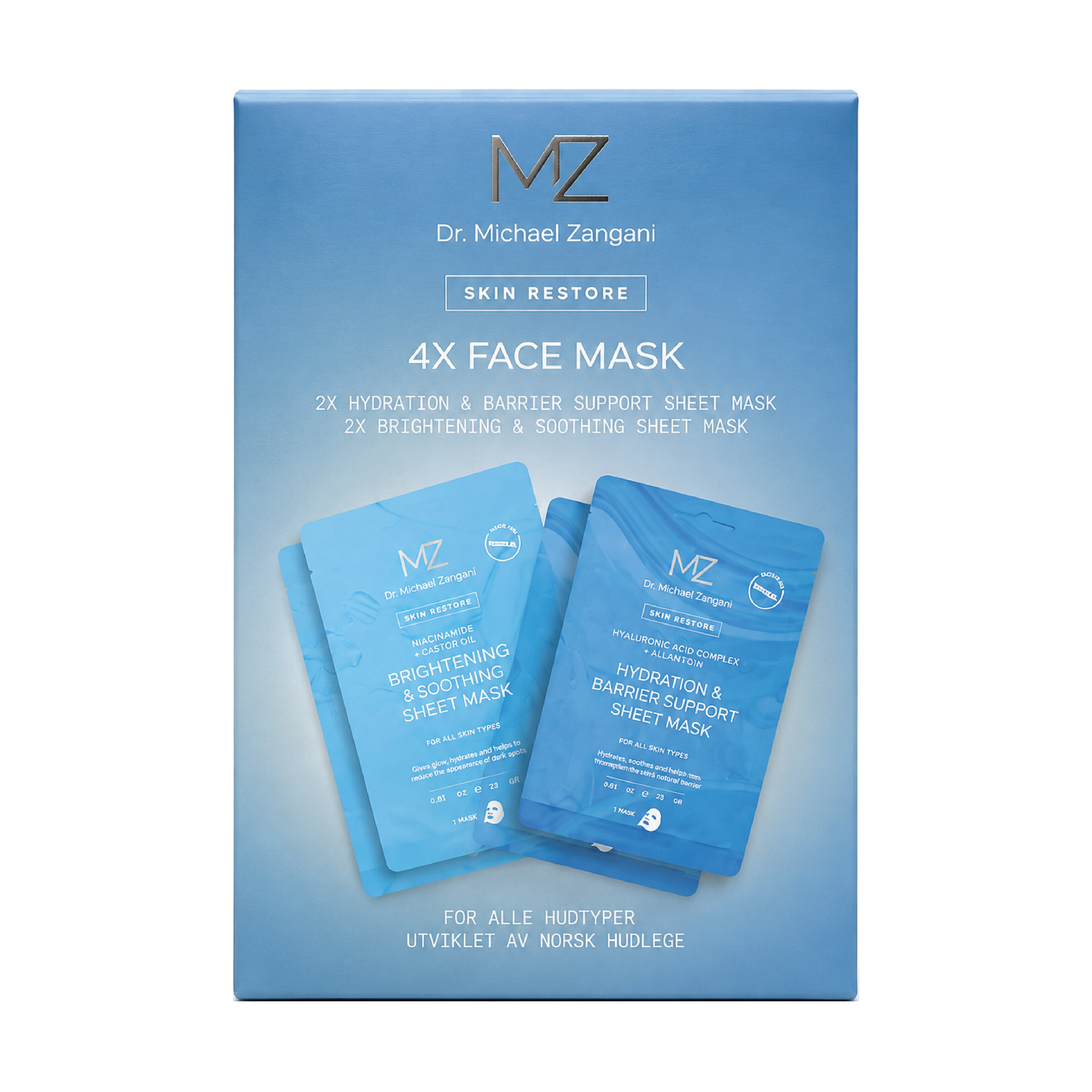 Dr. Michael Zangani 4x Face Mask, 4 stk.