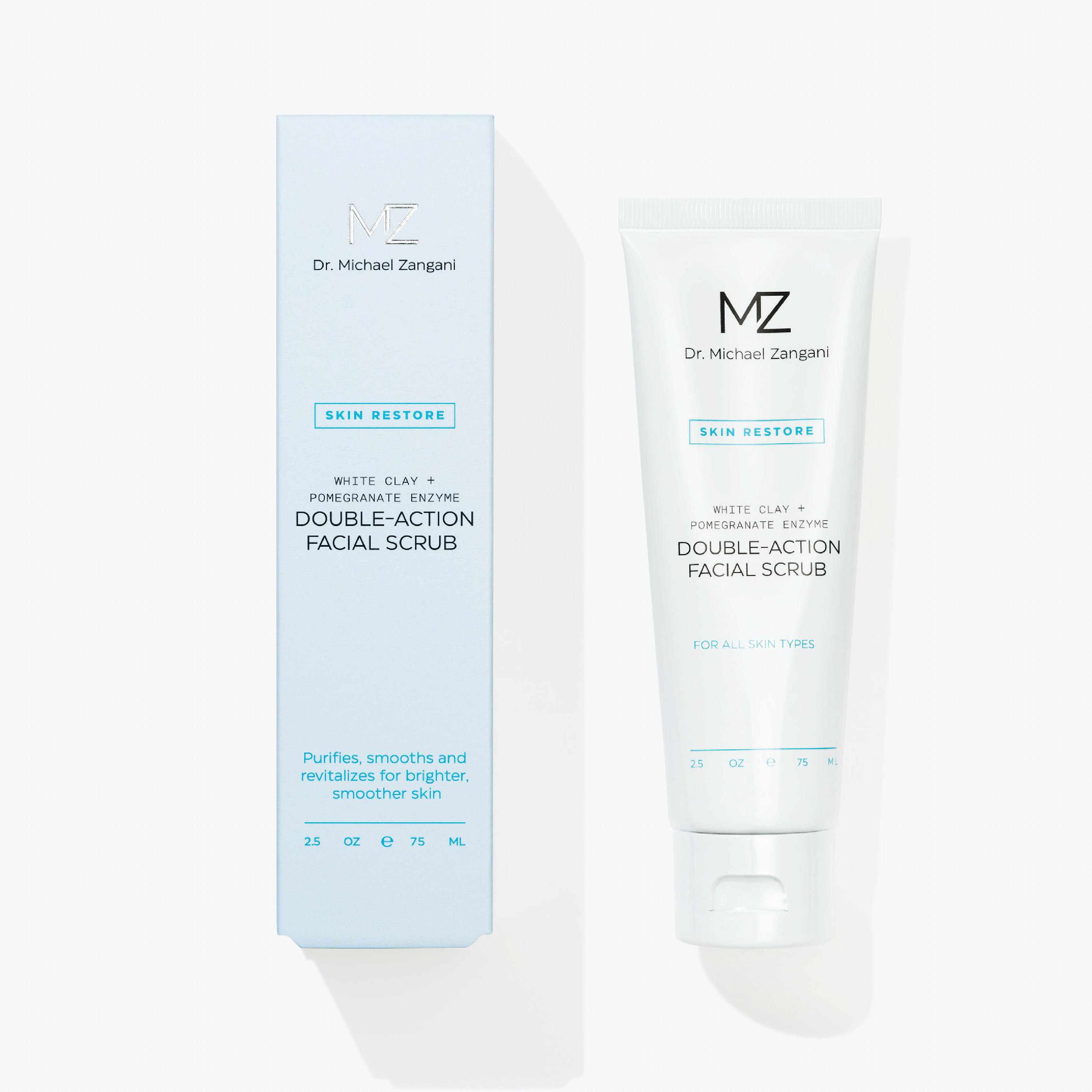 Dr. Michael Zangani Skin Restore Double-Action Facial Scrub, 75 ml