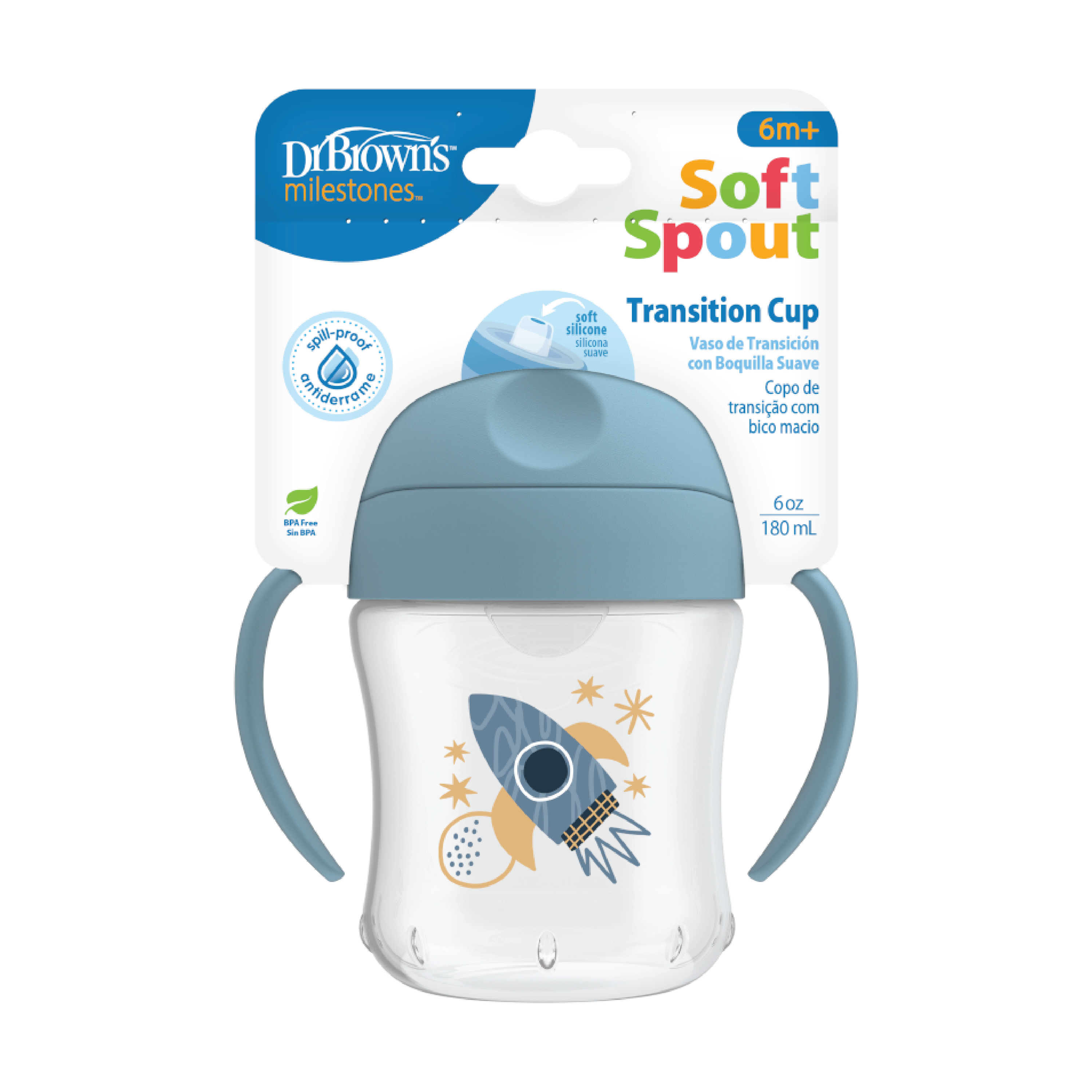Dr. Brown's Overgangskopp, Blå, 180 ml