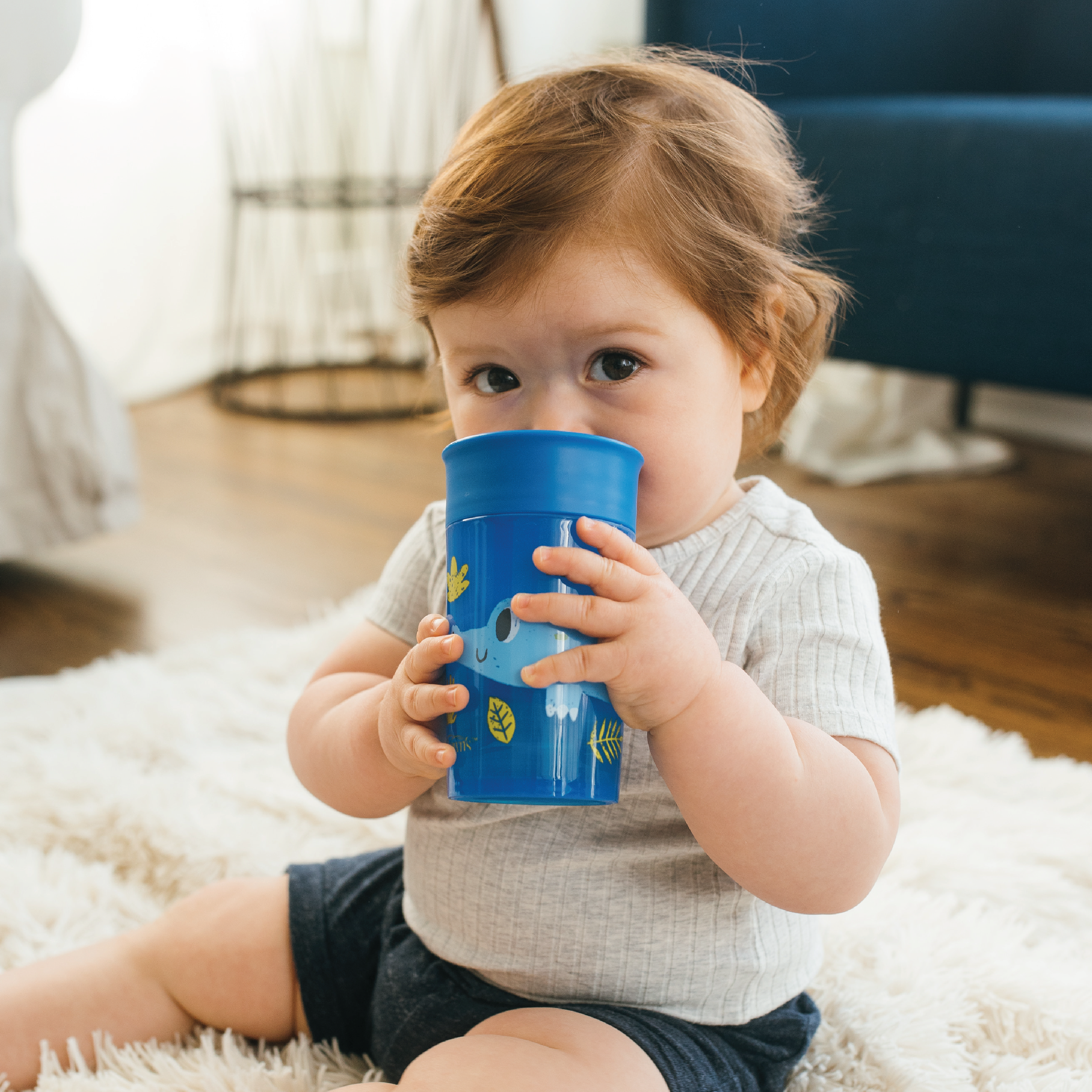 Dr. Brown's Smooth Wall Cheers 360 Cup, Blå, 300 ml