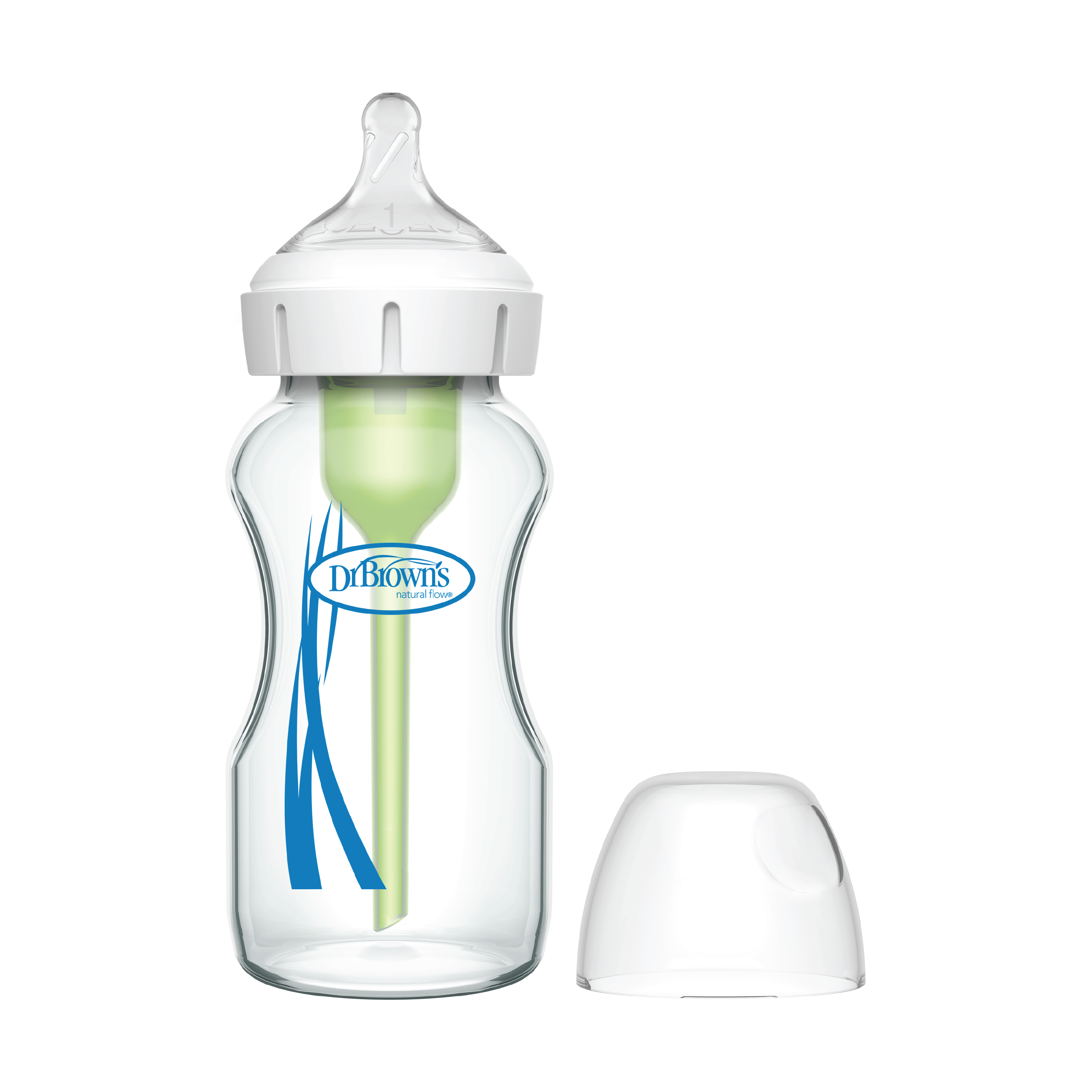 Dr. Brown's Antikolikk Wideneck Tåteflaske Glass, 270 ml