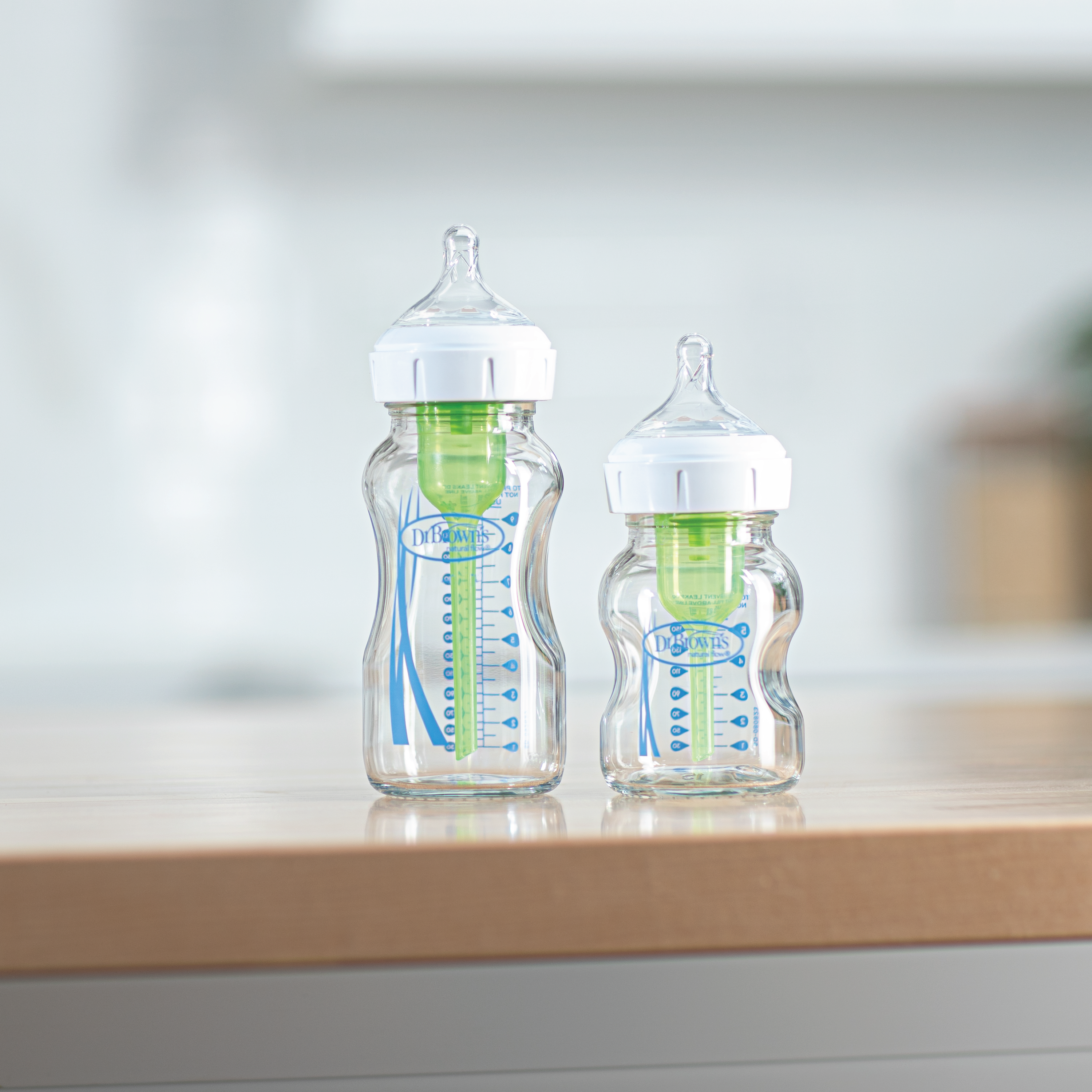 Dr. Brown's Antikolikk Wideneck Tåteflaske Glass, 270 ml