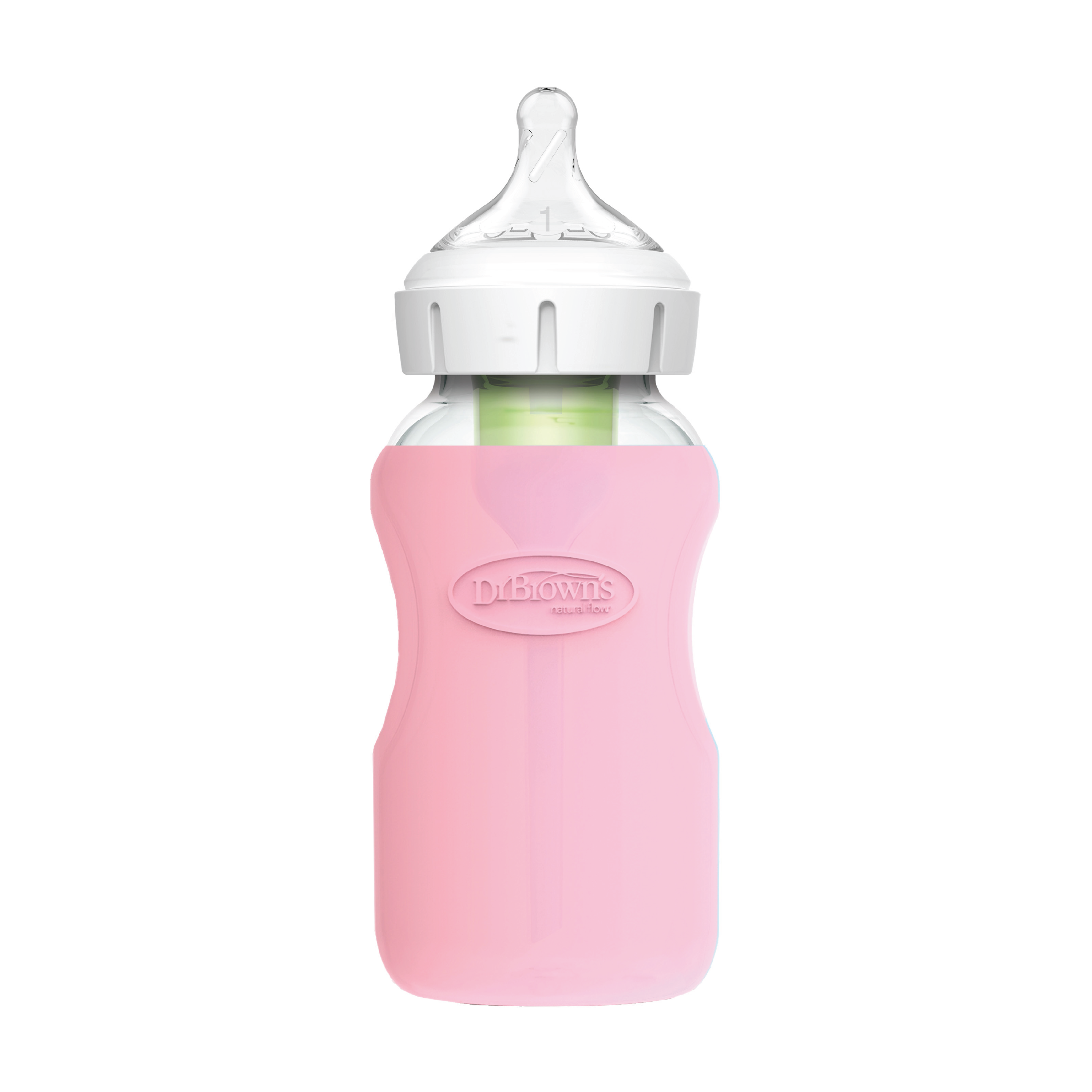 Dr. Brown's Beskyttelsestrekk Til Glassflaske, Rosa, 1 stk.