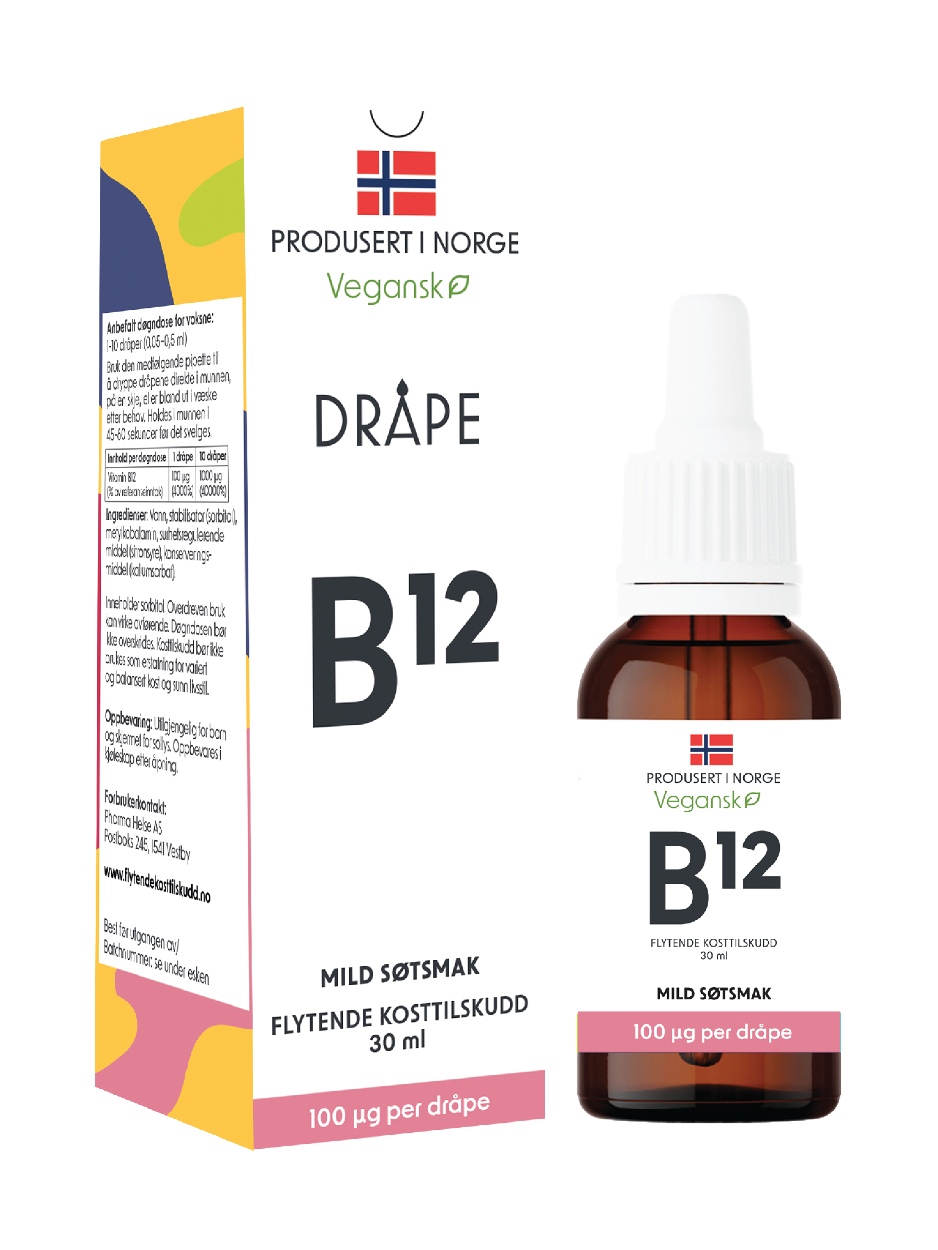 Dråpe B12-vitamindråper, 30 ml