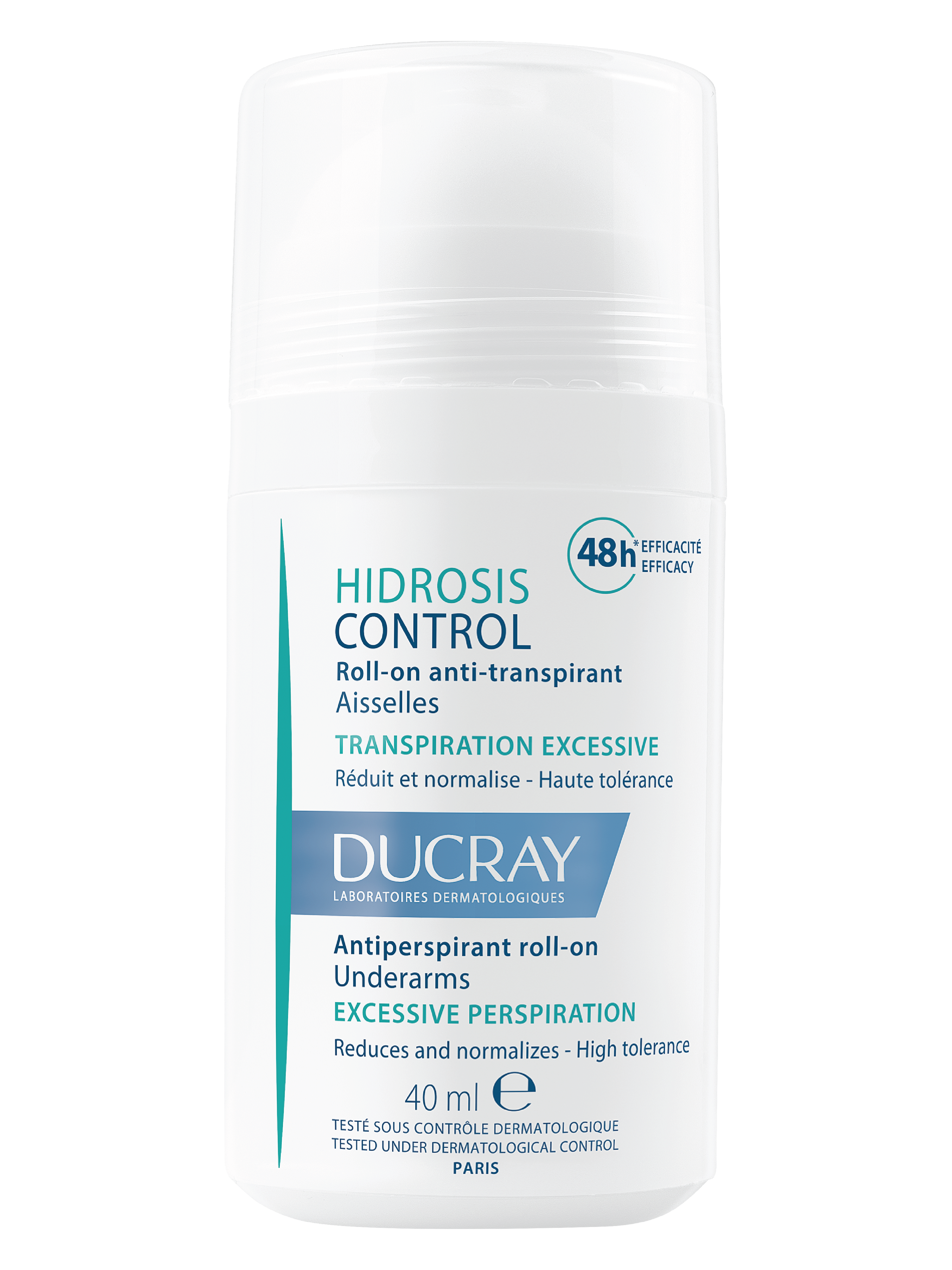 Ducray Hidrosis Control Roll-On Antiperspirant, 40 ml