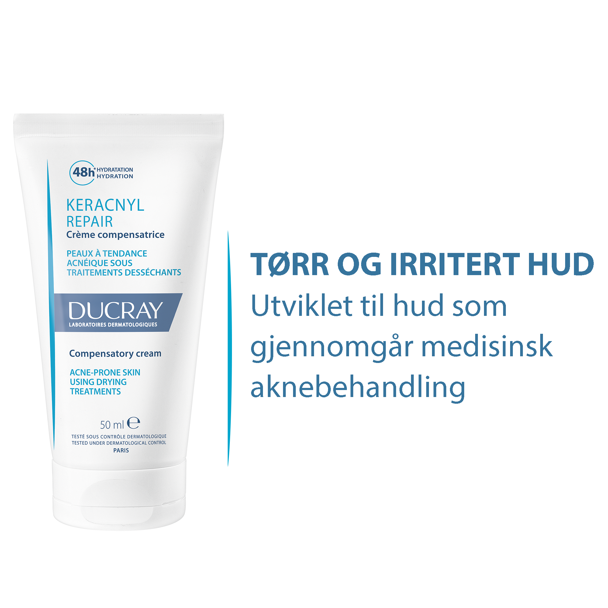 Ducray Keracnyl Compensatory Repair Cream, 50 ml