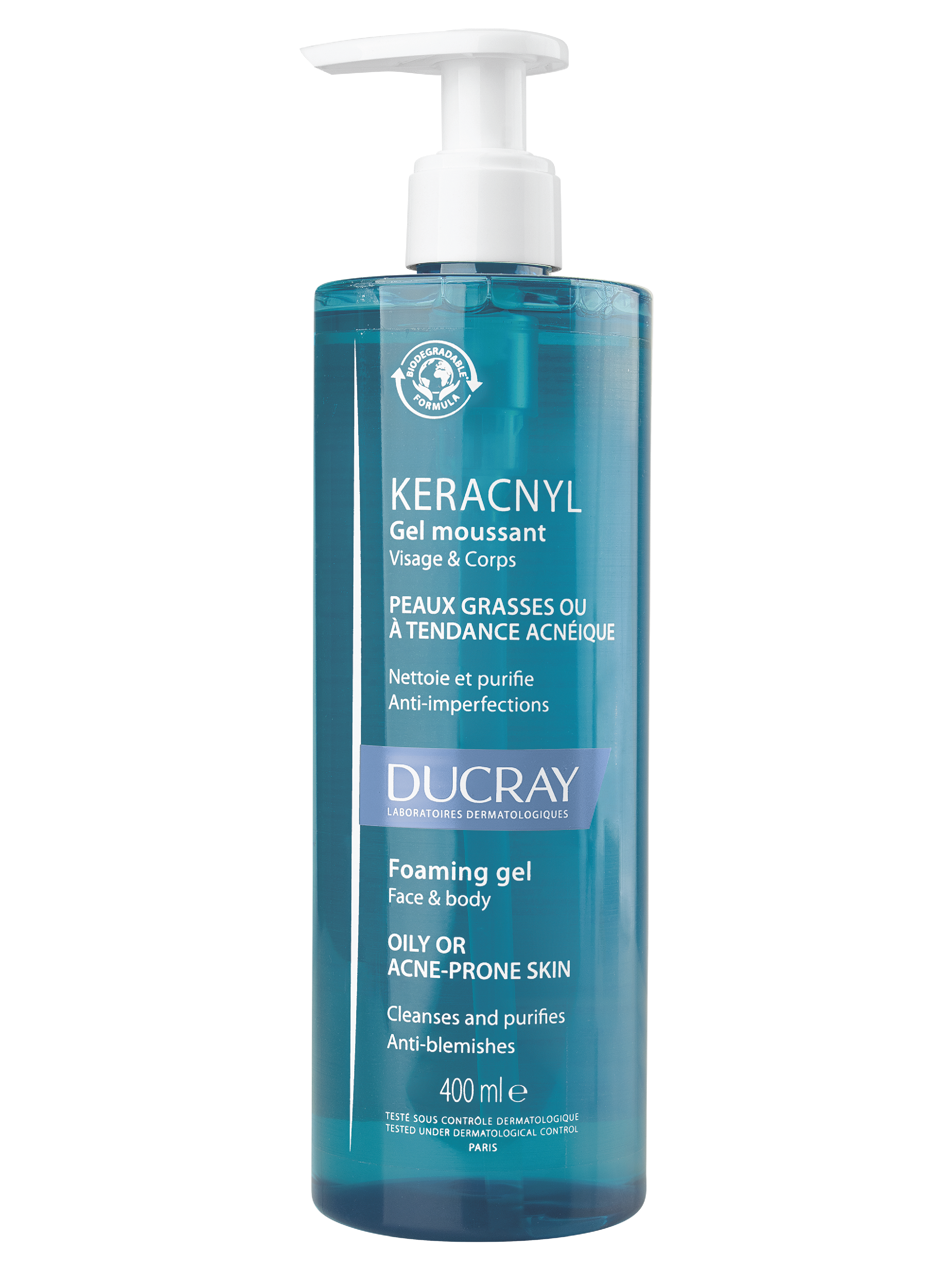 Ducray Keracnyl Foaming Gel, 400 ml