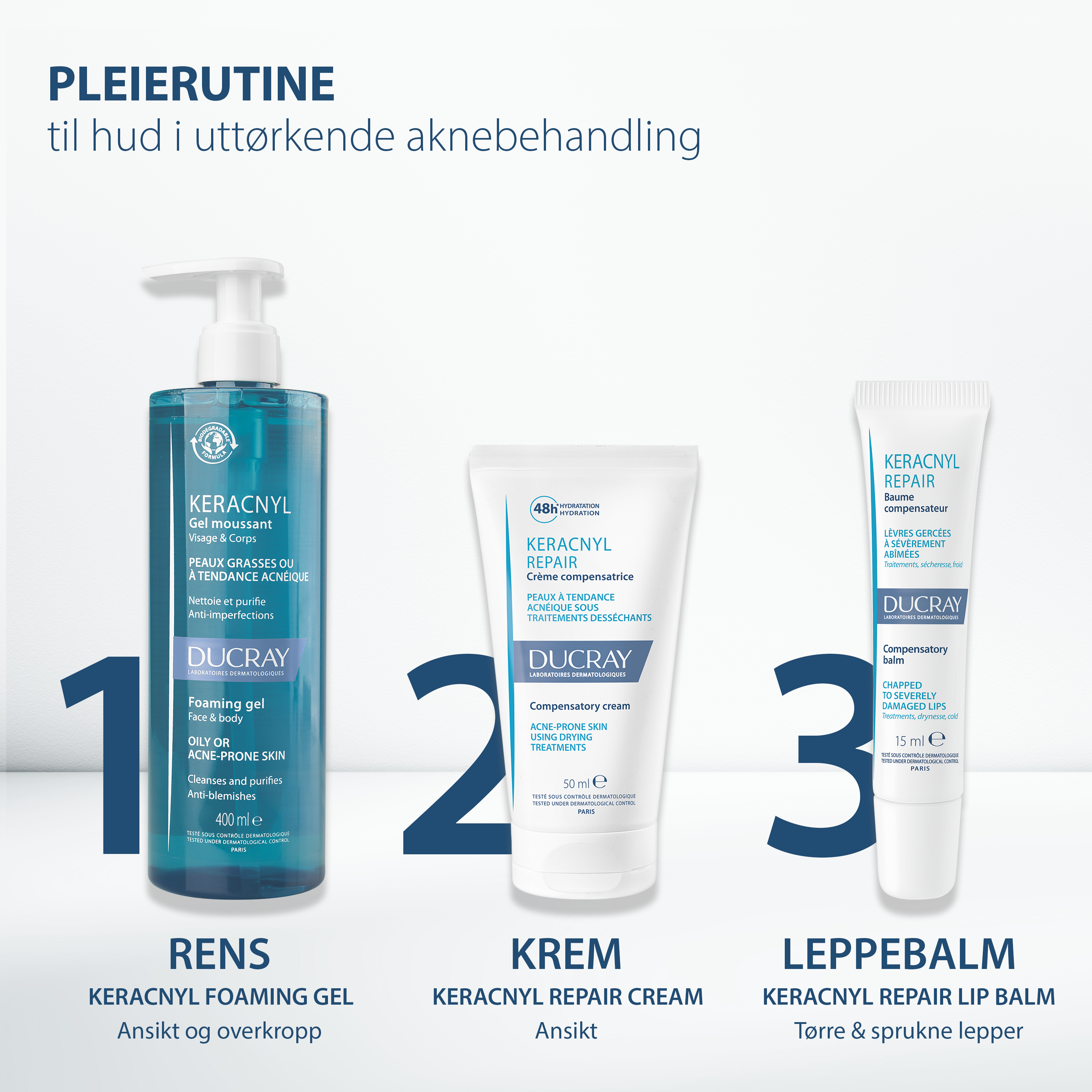 Ducray Keracnyl REPAIR Lip Balm, 15 ml