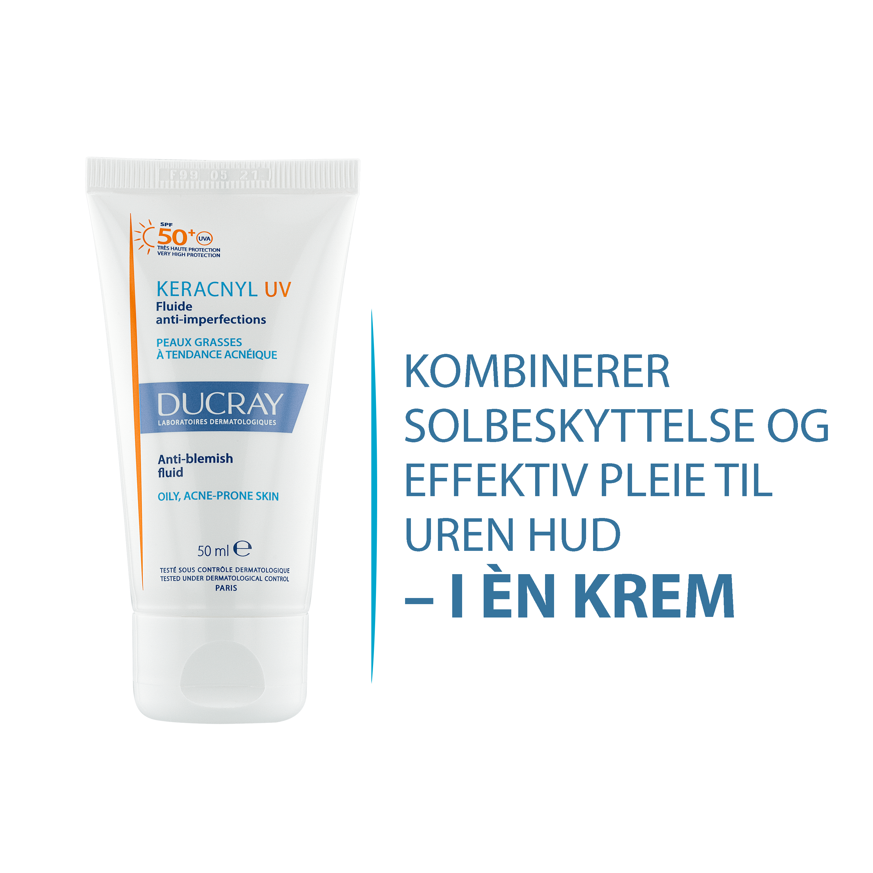 Ducray Keracnyl UV50 Fluid SPF50+, 50 ml