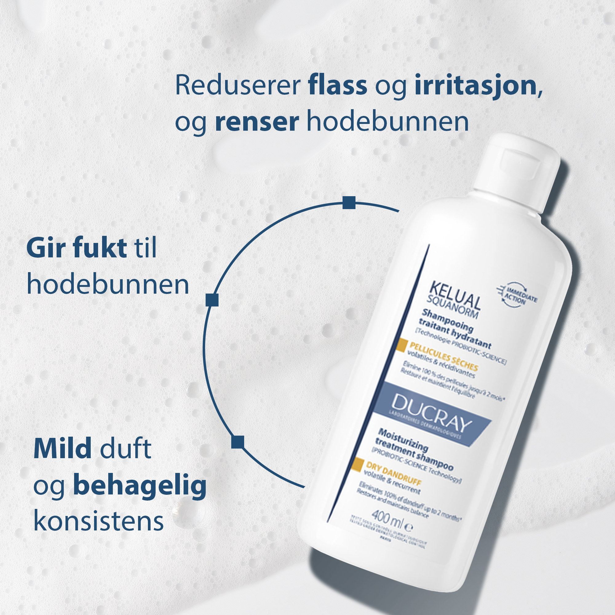 Ducray Squanorm Dry Shampoo, 400 ml