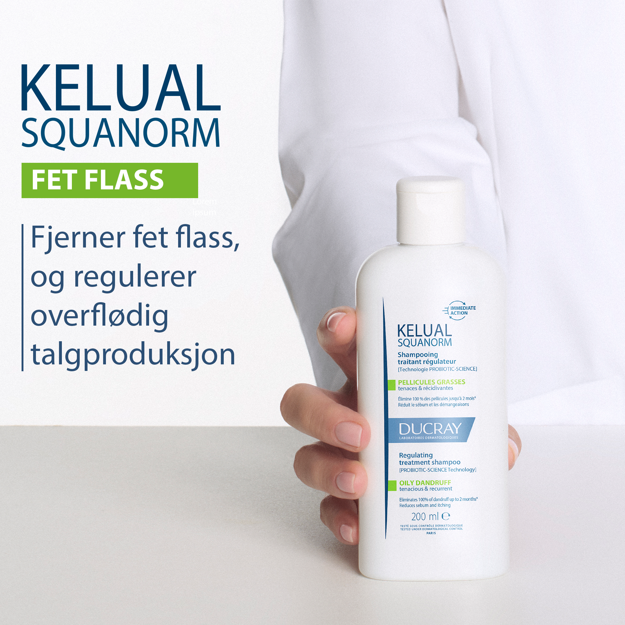 Ducray Squanorm Oily Shampoo, 400 ml