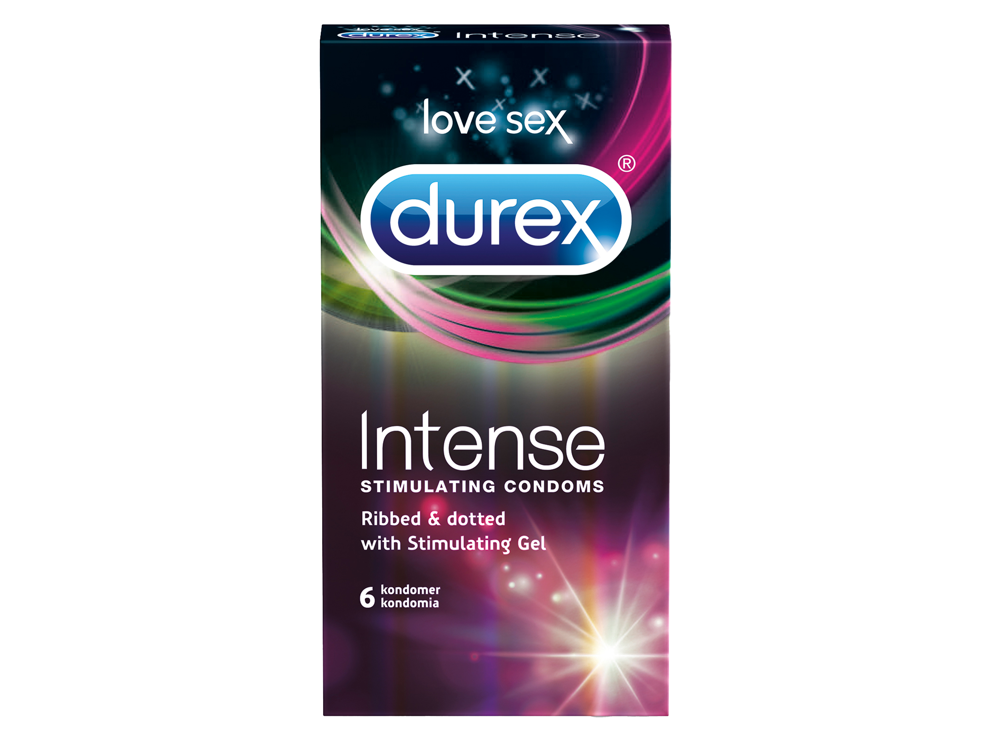 Durex Intense stimulating kondom, 6 stk.