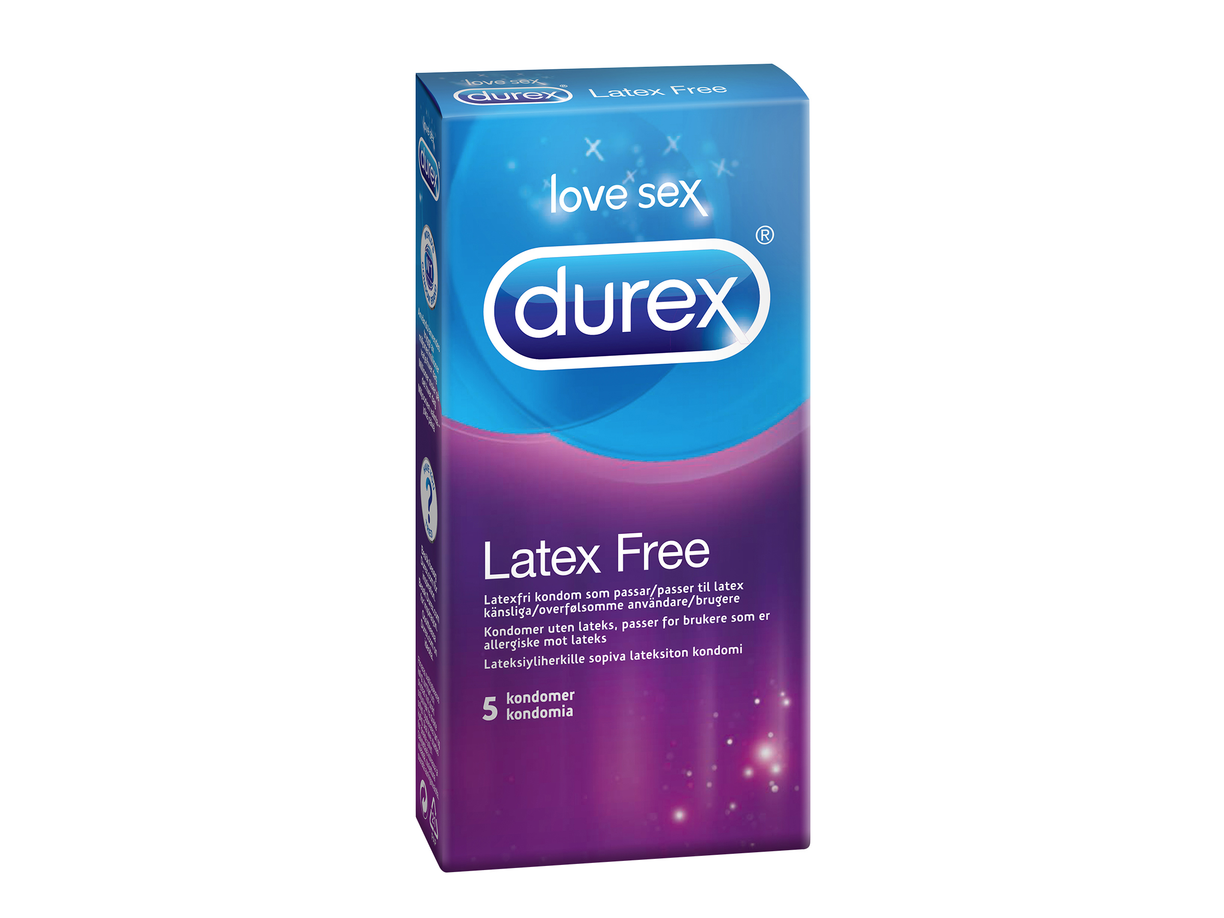 Durex latexfri kondom, 6 stk.