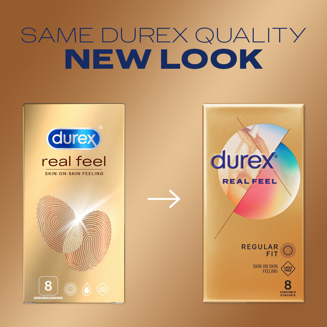 Durex Real Feel Kondom, 8 stk.