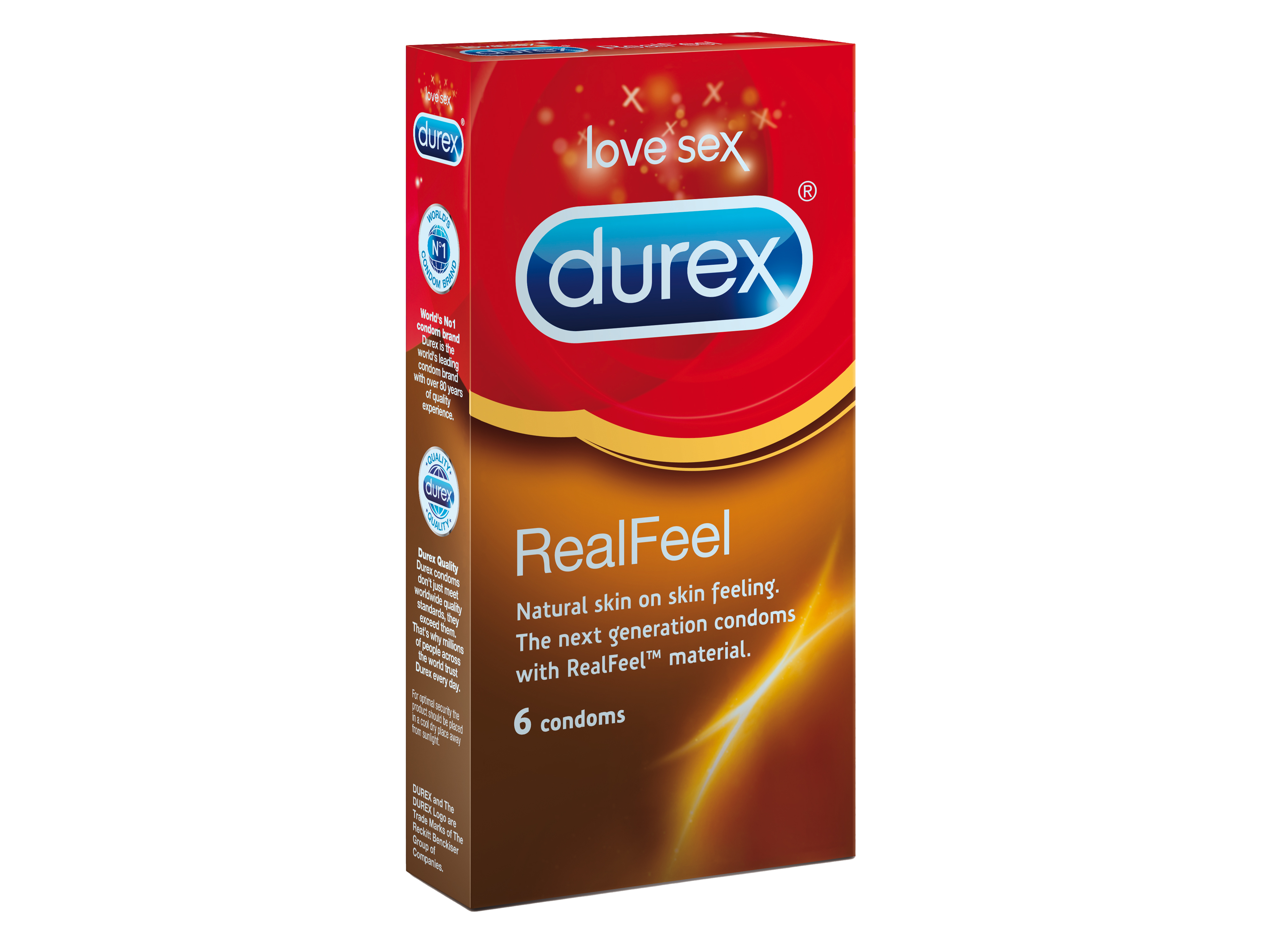 Durex Real Feel kondom, Latexfri kondom, 6 stk.