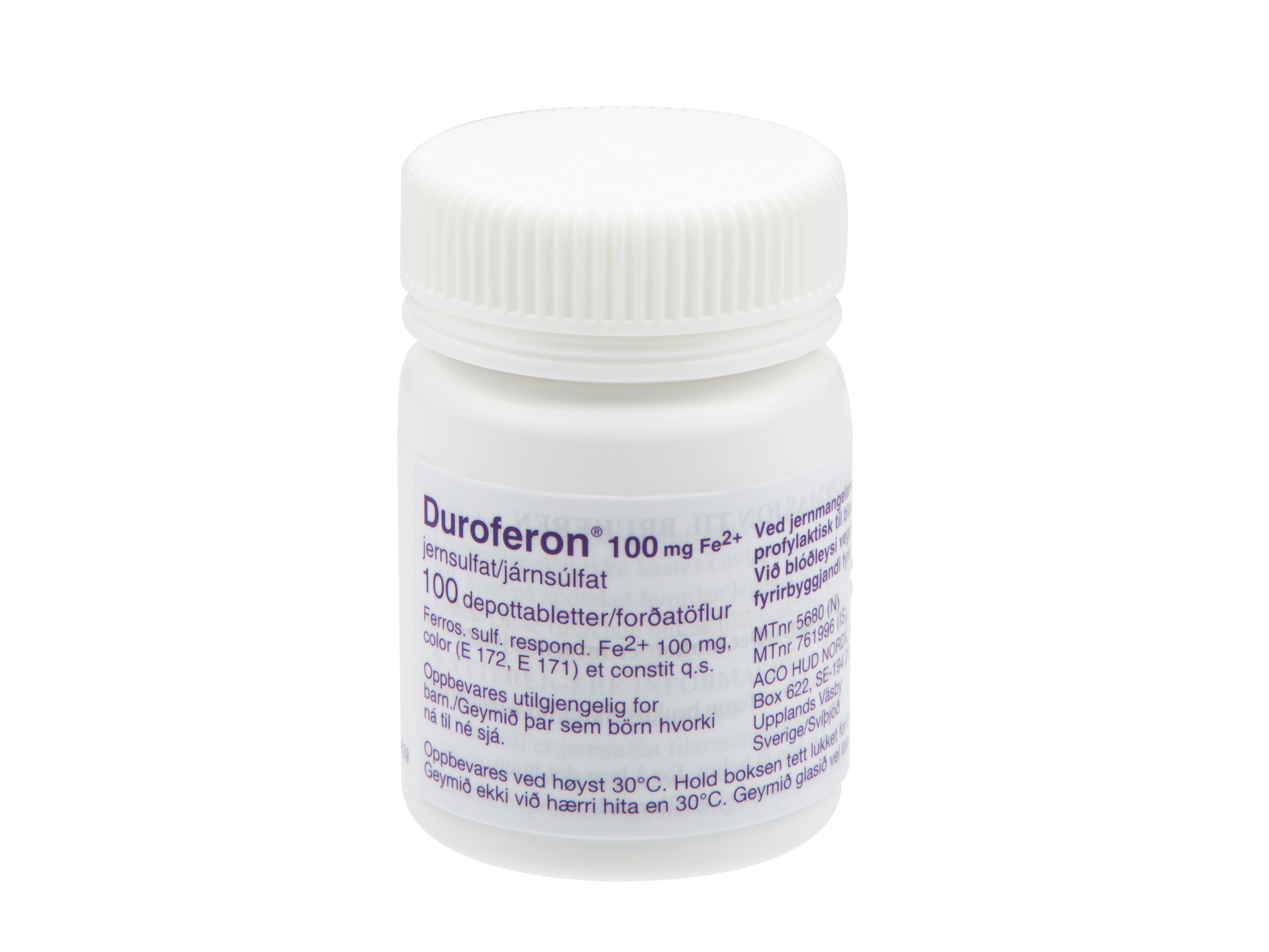 Duroferon Duretter depottabletter 100mg, 100 stk.