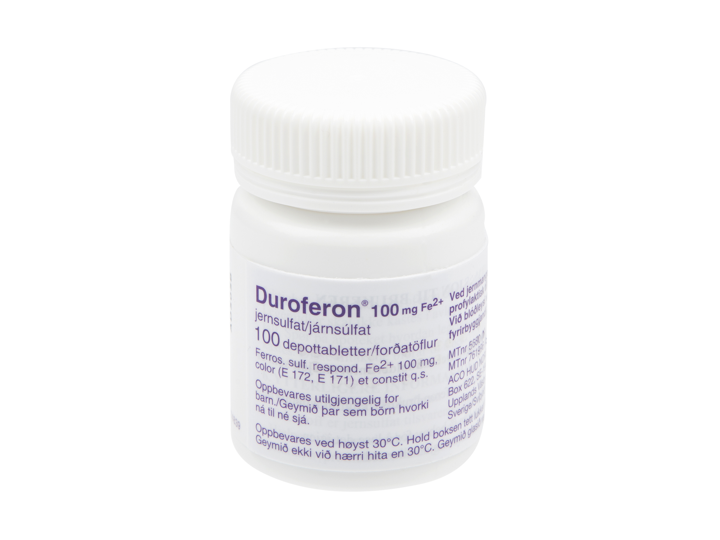 Duroferon Duretter depottabletter 100mg, 100 stk.