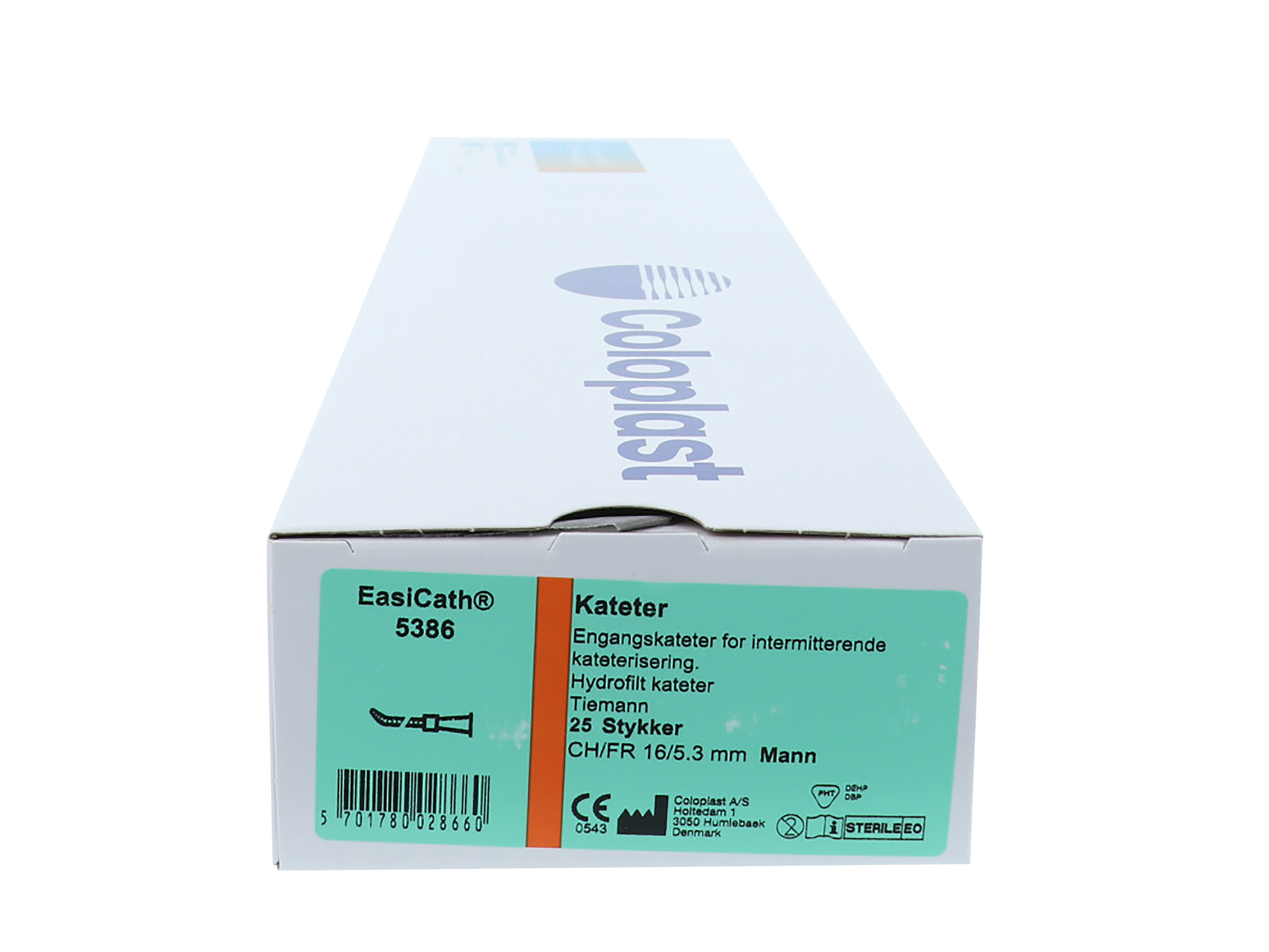 EasiCath EasiCath kateter, 5386 Tiemann for menn, 40 cm, CH 16, 25 stk.
