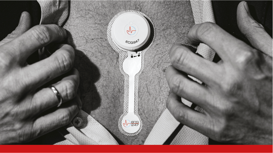 ECG247 Hjerteovervåker, 1 stk sensor og 1 stk elektrodeplaster