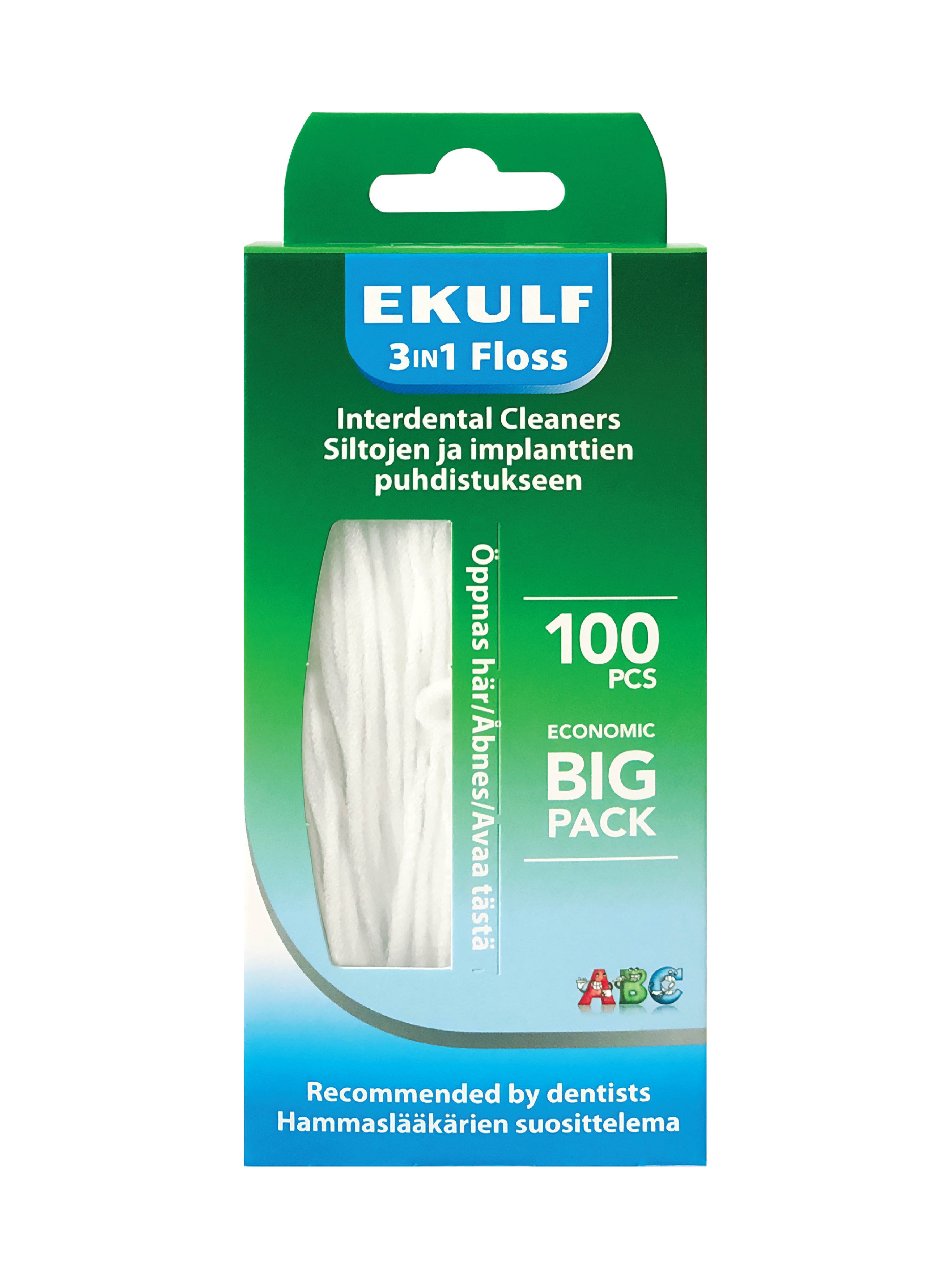 Ekulf 3-in-1 Floss, 100 stk.