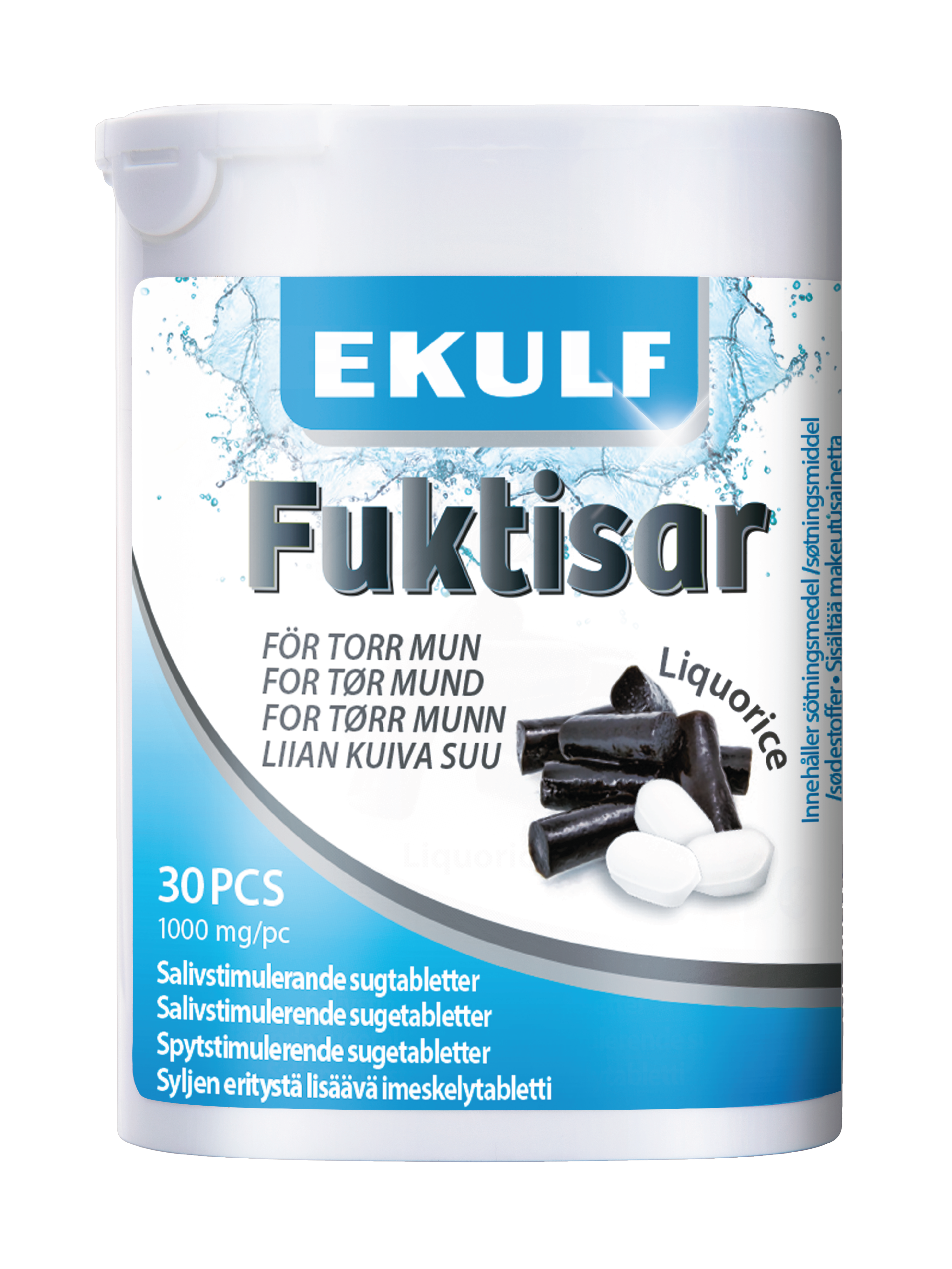 Ekulf Fuktisar Liquorice, 30 stk