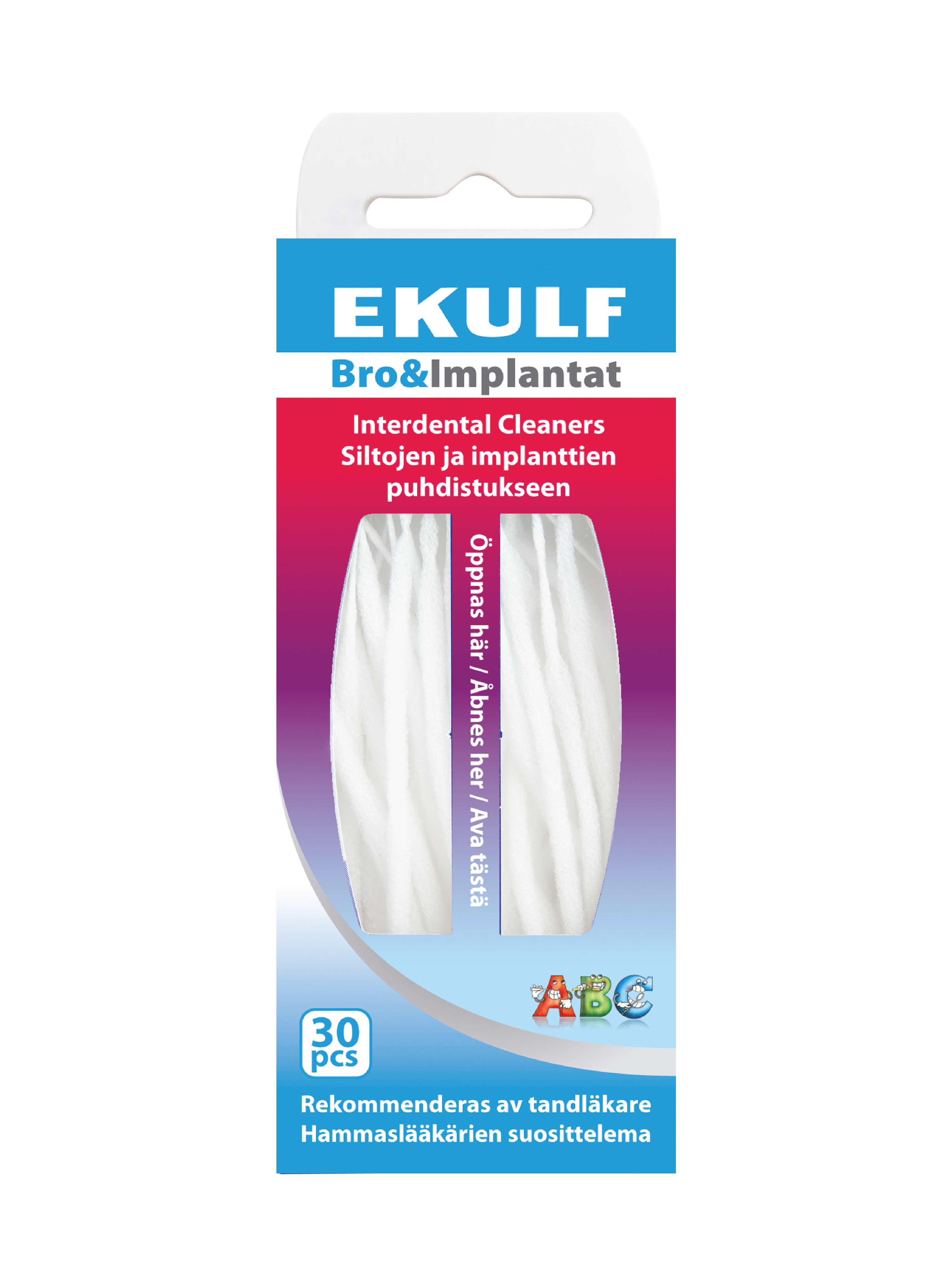 Ekulf Interdental Cleaners Bro og Implantat, 30 stk.