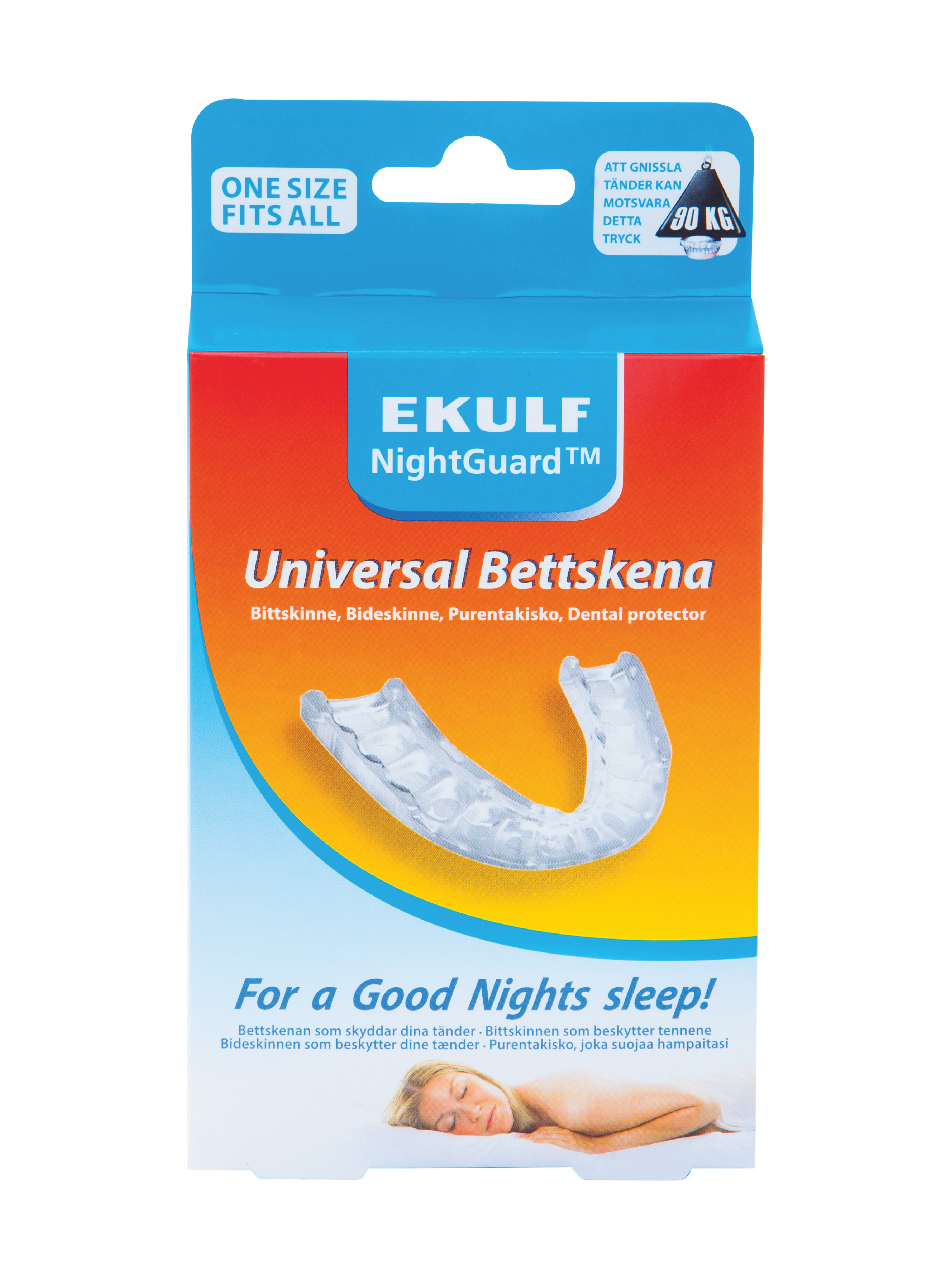 Ekulf Night Guard Biteskinne, 1 stk