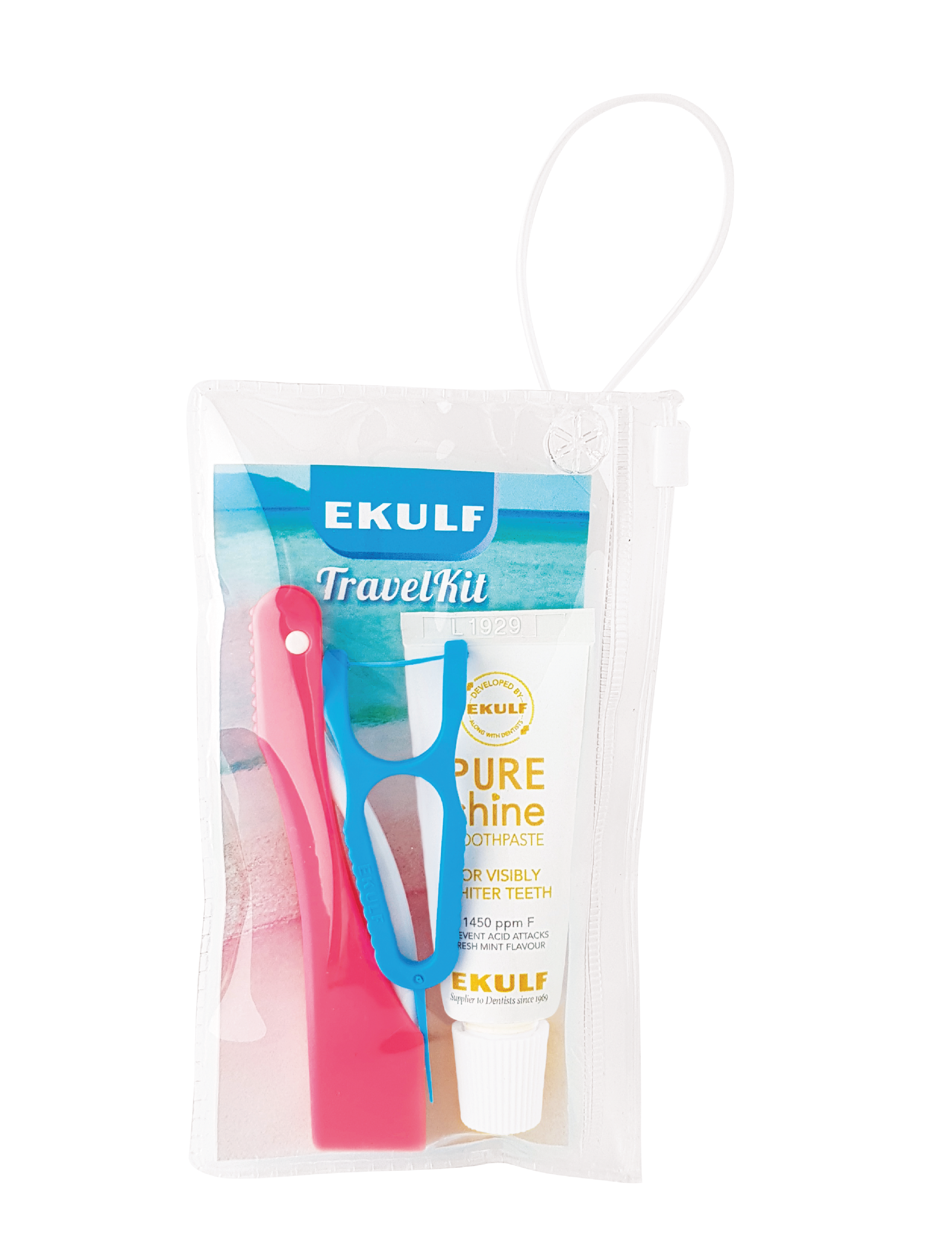 Ekulf Reisesett Tannpleie, Assorterte farger, 1 sett