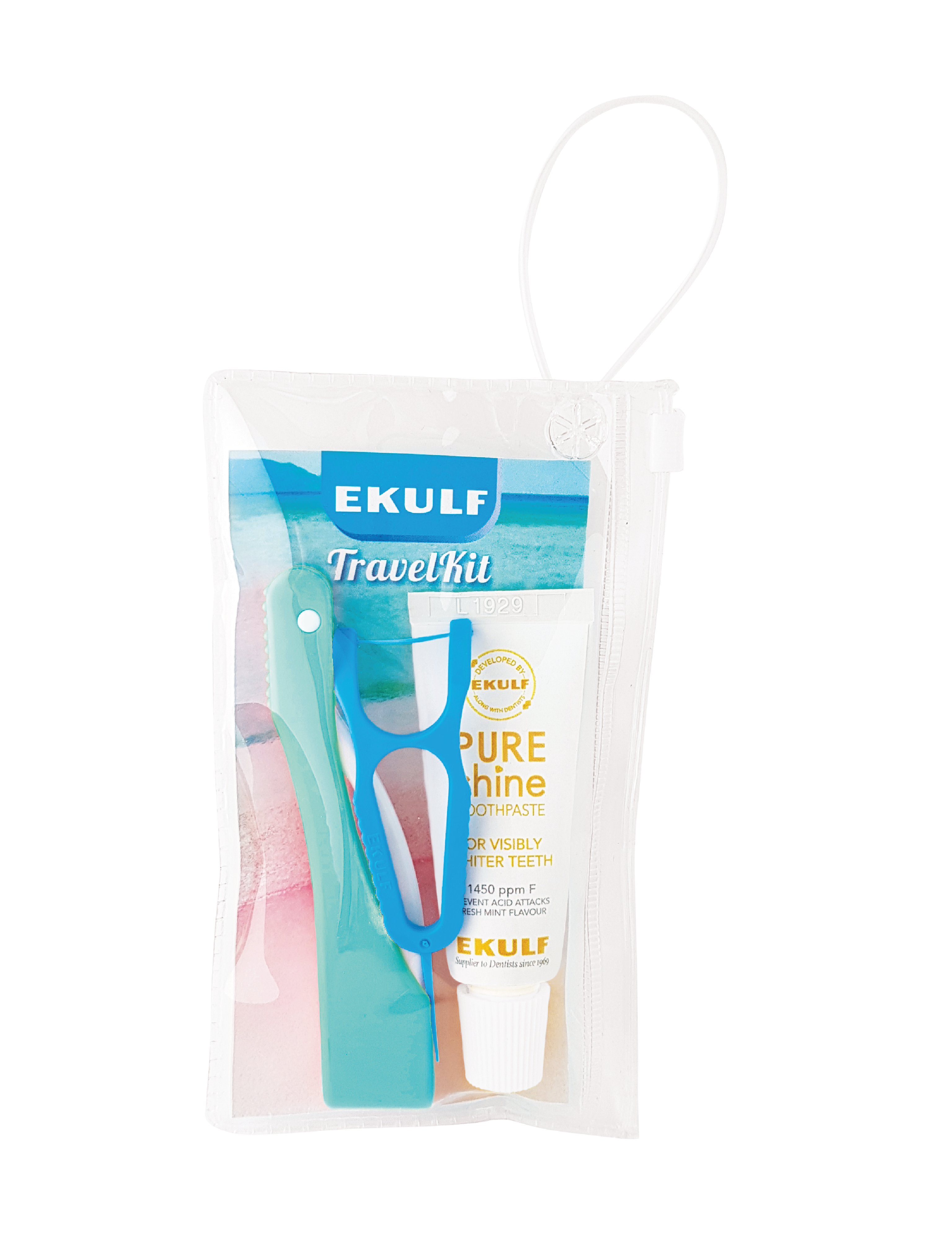 Ekulf Reisesett Tannpleie, Assorterte farger, 1 sett