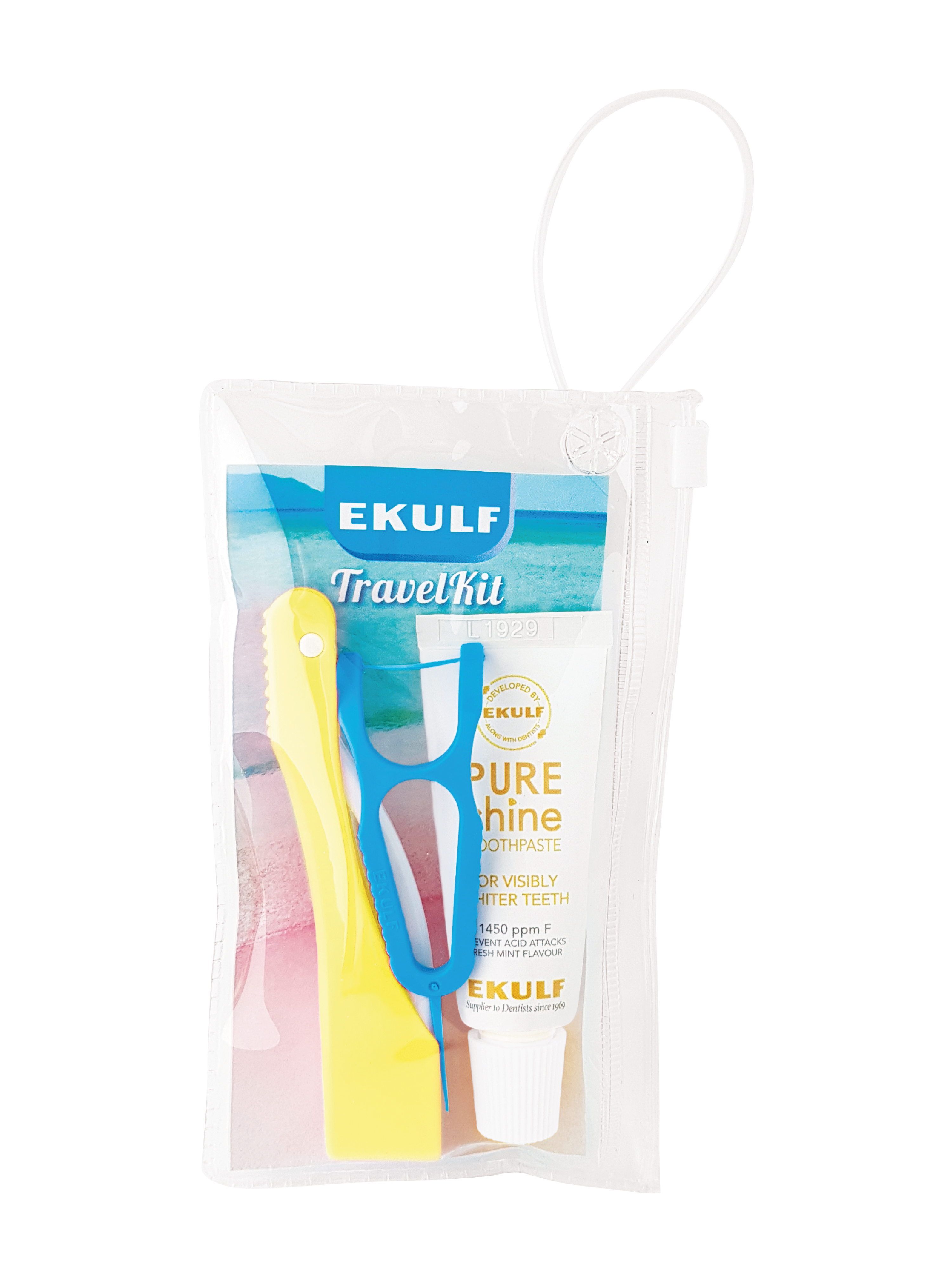 Ekulf Reisesett Tannpleie, Assorterte farger, 1 sett