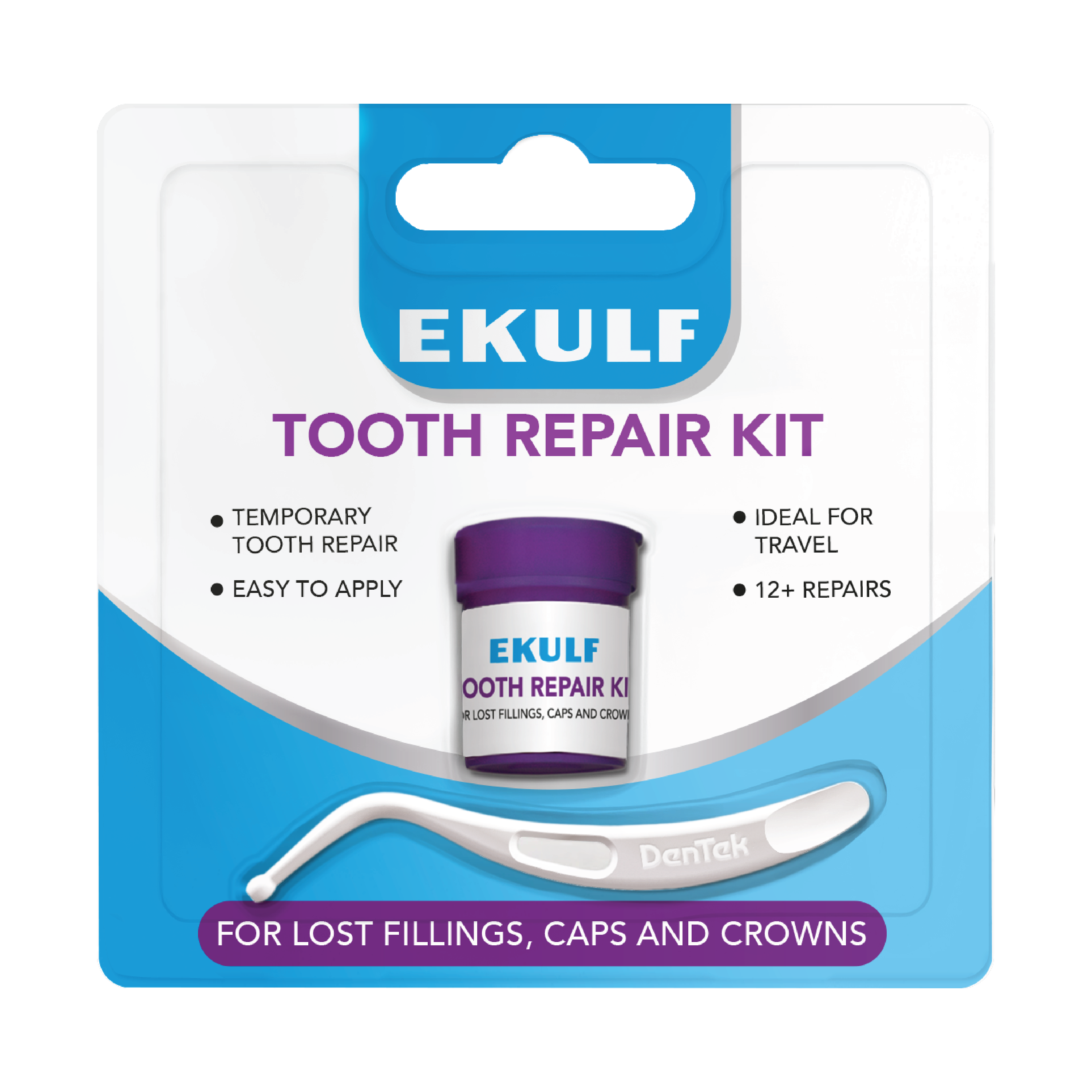 Ekulf Tooth Repair Kit, 1 sett