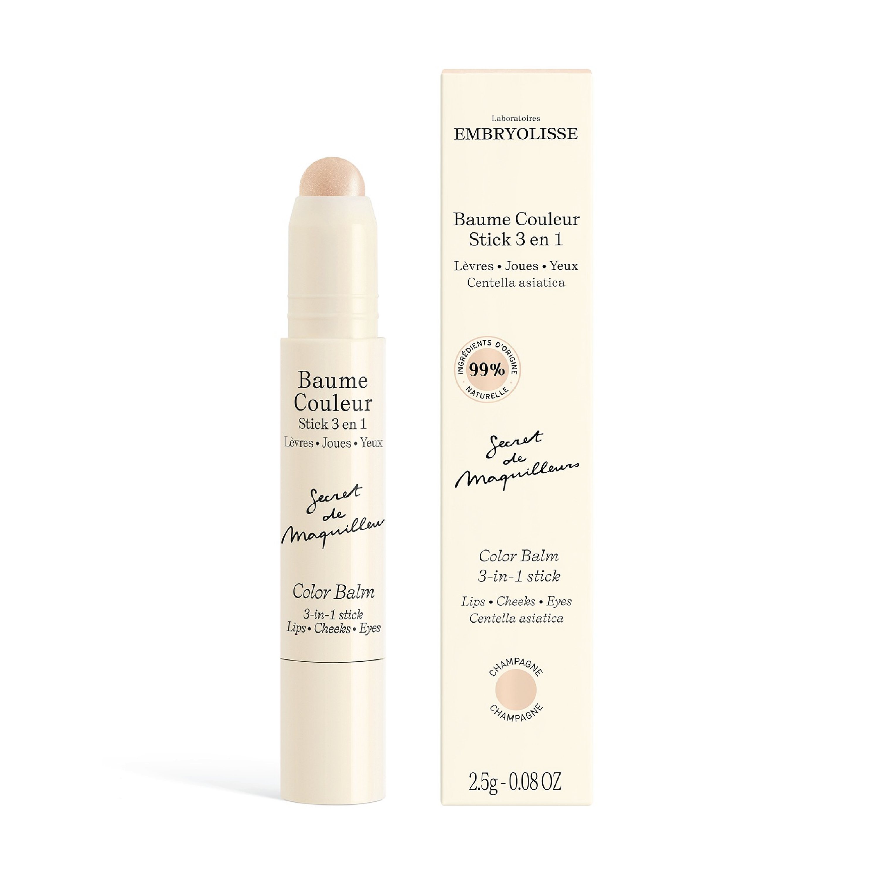 Embryolisse Color Balm 3-In-1 Stick, Champagne, 2,5 g
