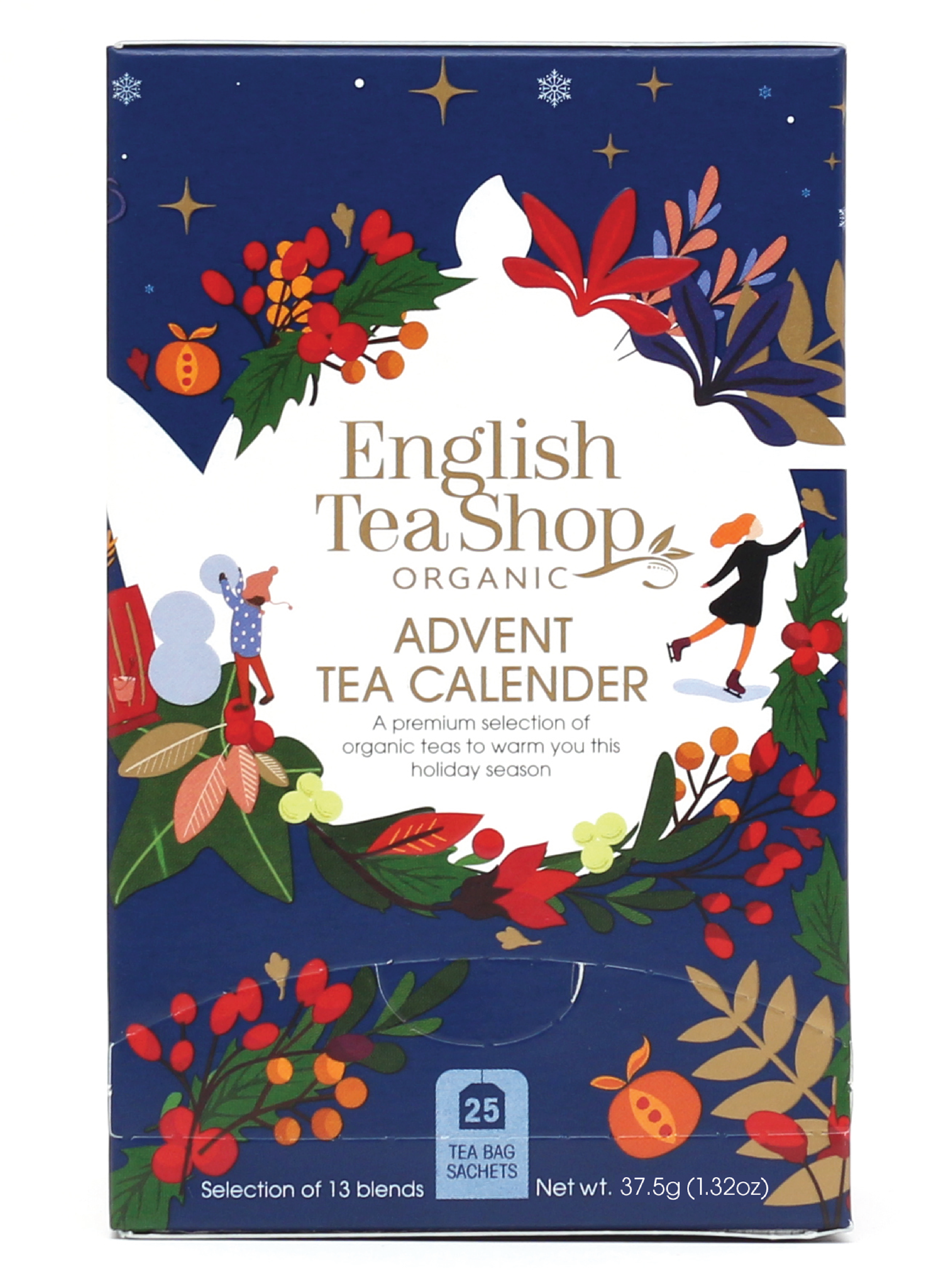 English Tea Shop Advent Calendar Tea Carton Blue, Blå, 1 stk.
