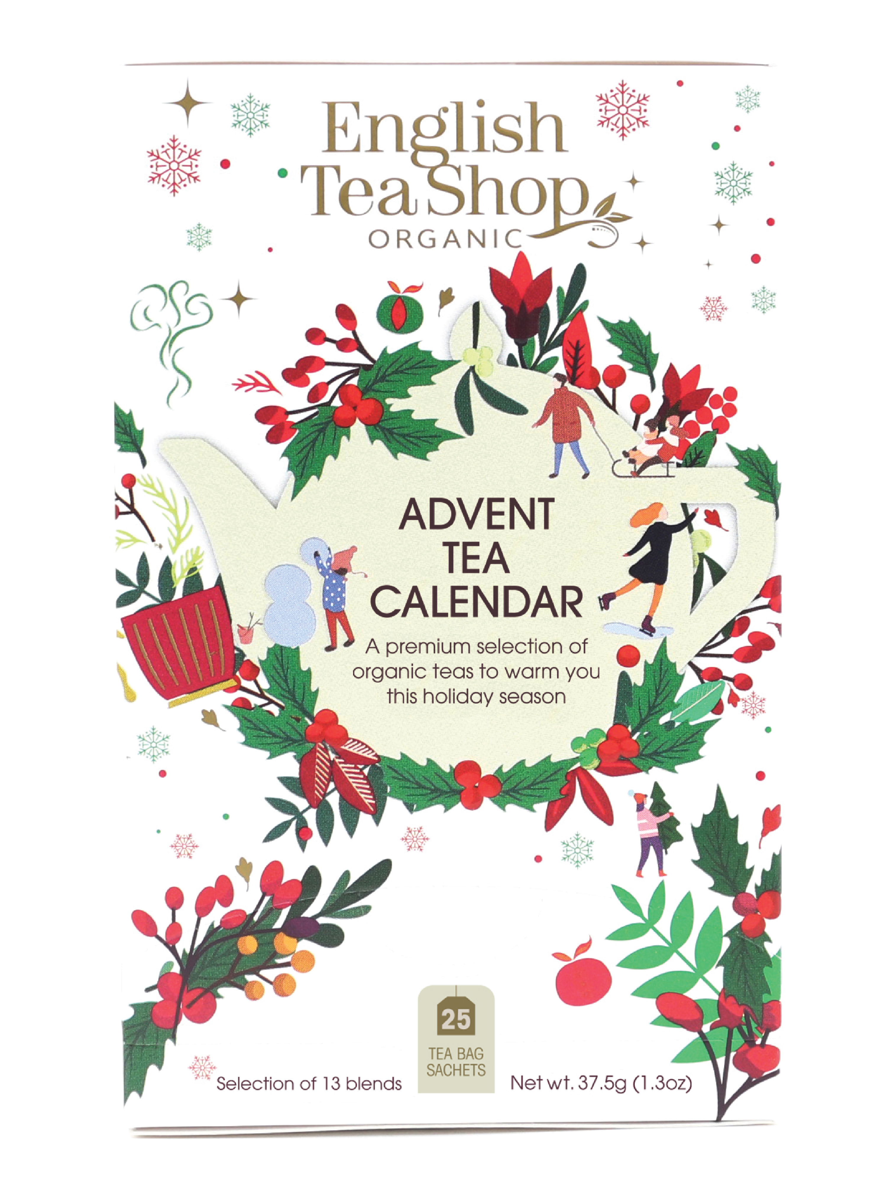 English Tea Shop Advent Calender Tea Carton White, Hvit, 1 stk.