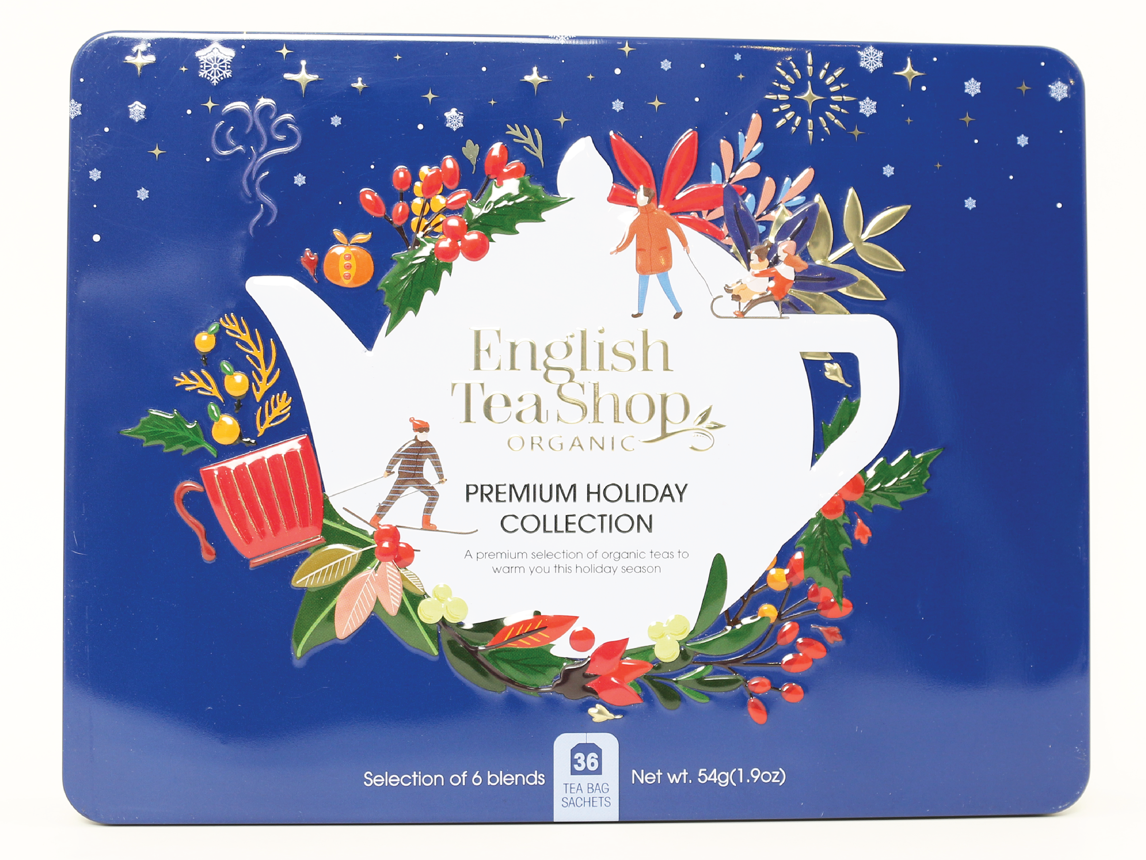 English Tea Shop Holiday Collection Blue Tin, Blå, 36 stk.