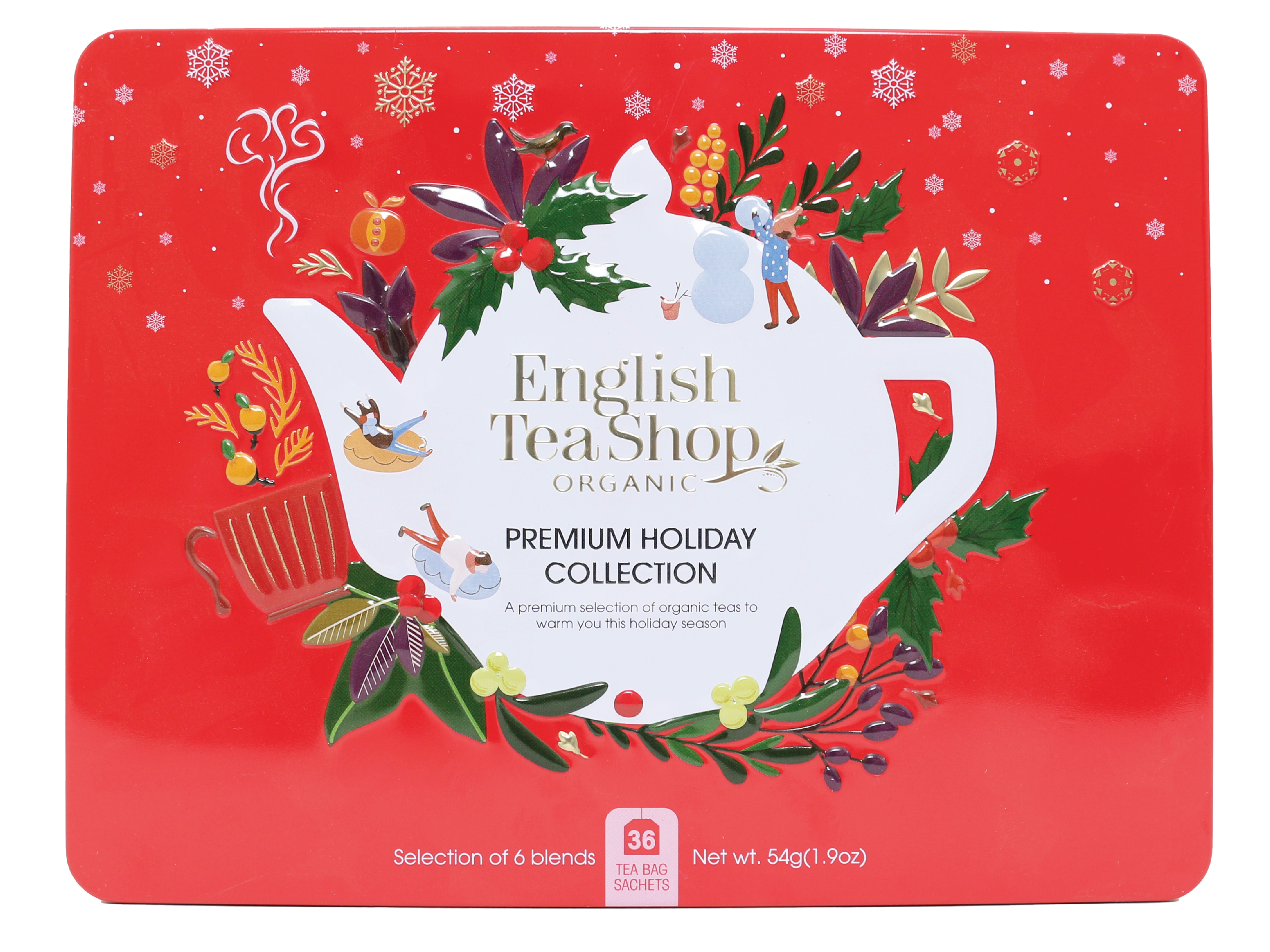 English Tea Shop Holiday Collection Red Tin, Rød, 36 stk.