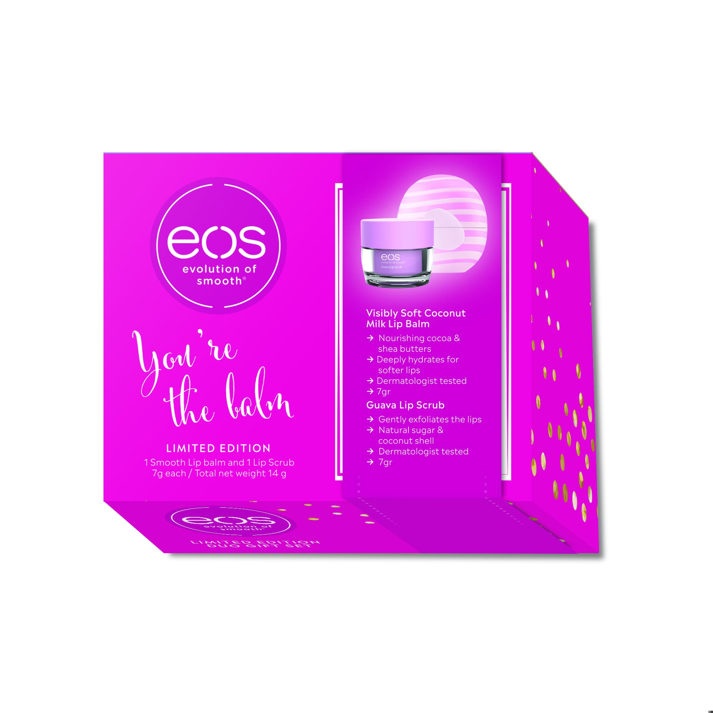 Eos Duo Pack Milk Lip Balm &amp; Lip Scrub, 1 sett