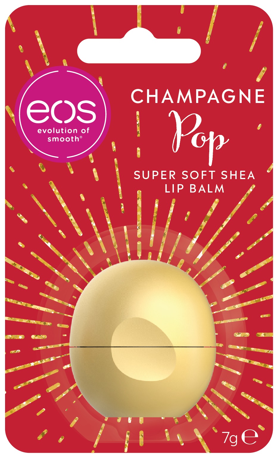 Eos Lip Balm Champagne Pop, 7 gram