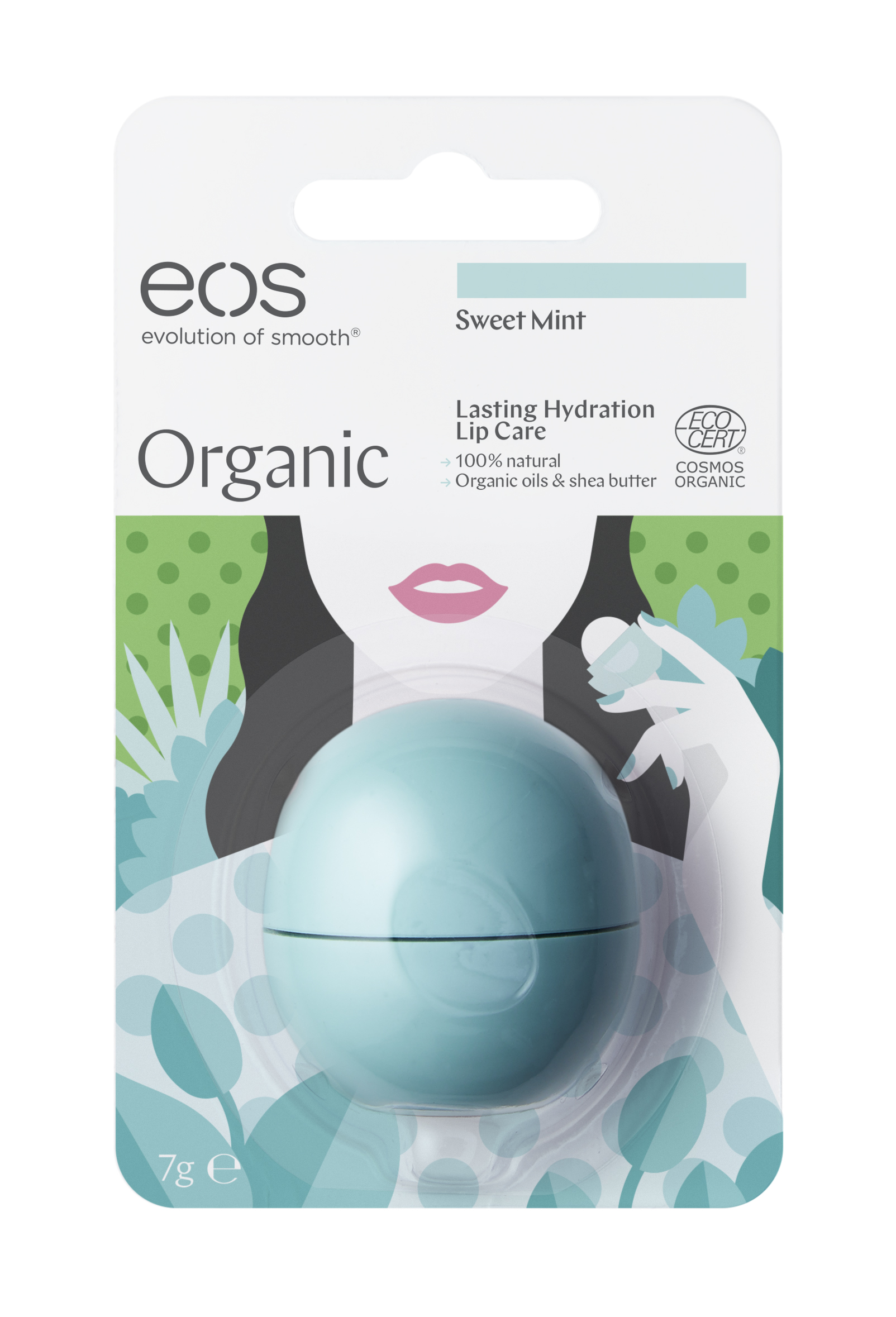 Eos Lip Balm Organic Sweet Mint, 7 gram