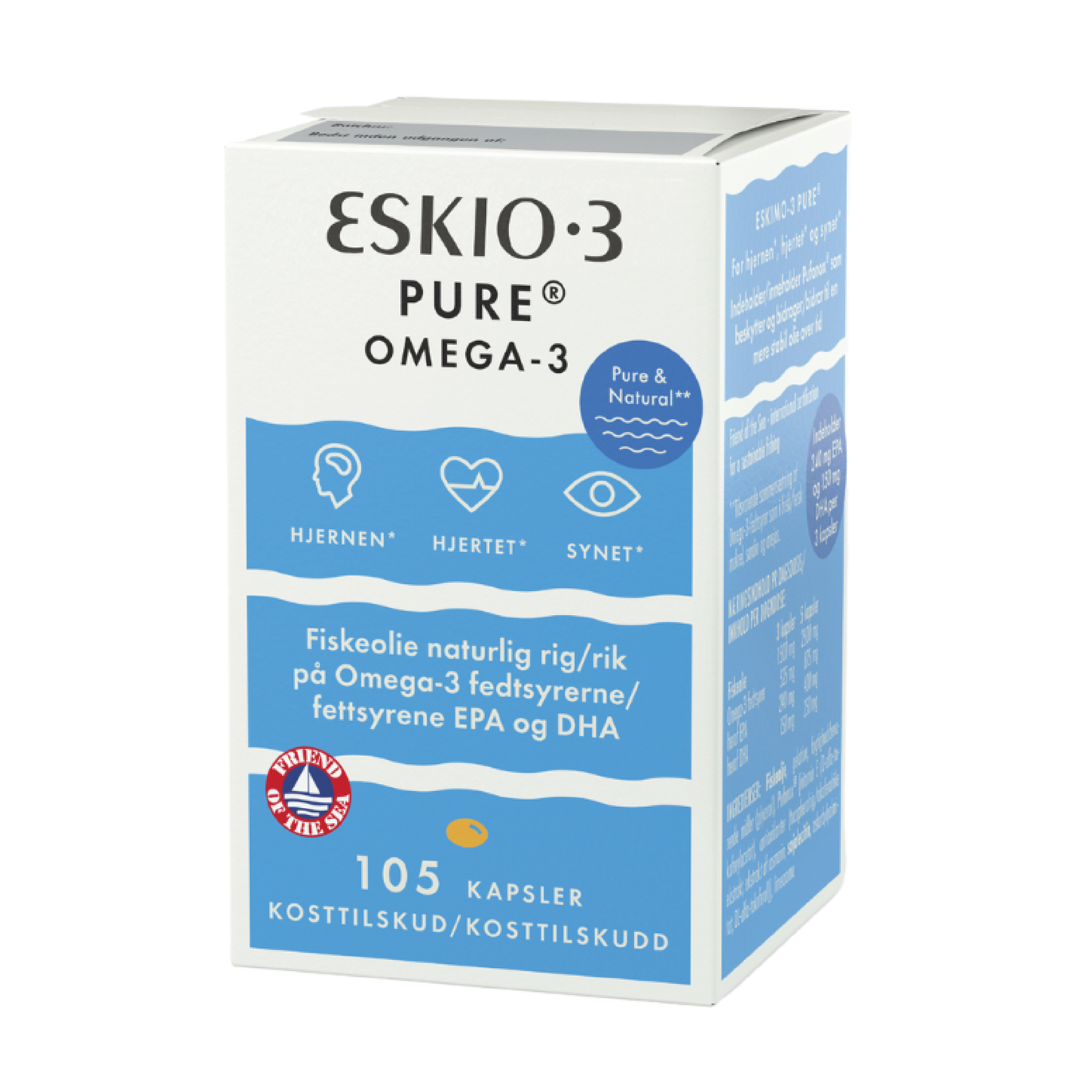 Eskio-3 Pure Omega-3 kapsler, 105 stk.