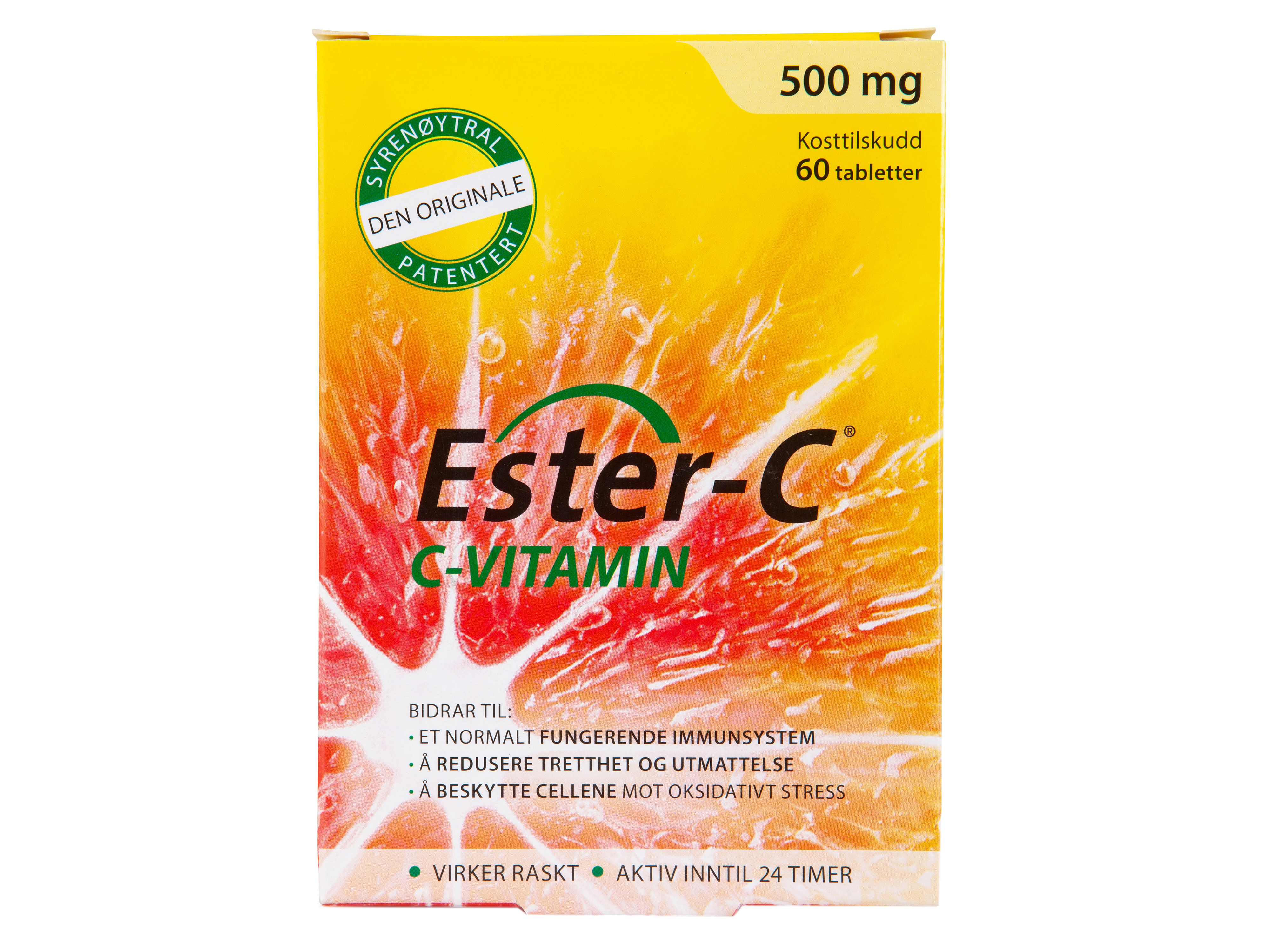 Ester-C C-vitamin 500 mg, 60 tabletter