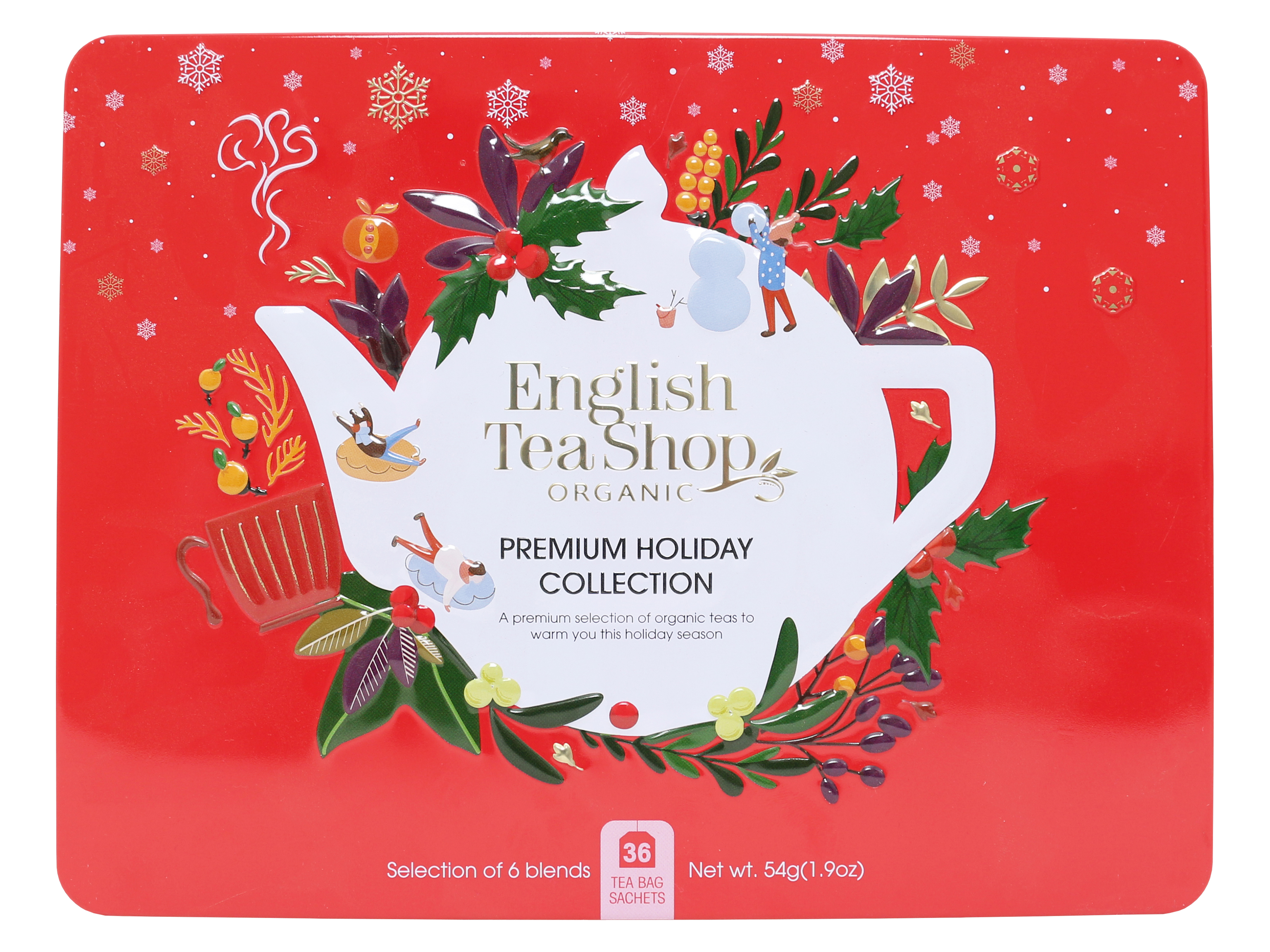 English Teashop Premium Holiday Collection Red Gift Tin, 1 stk.