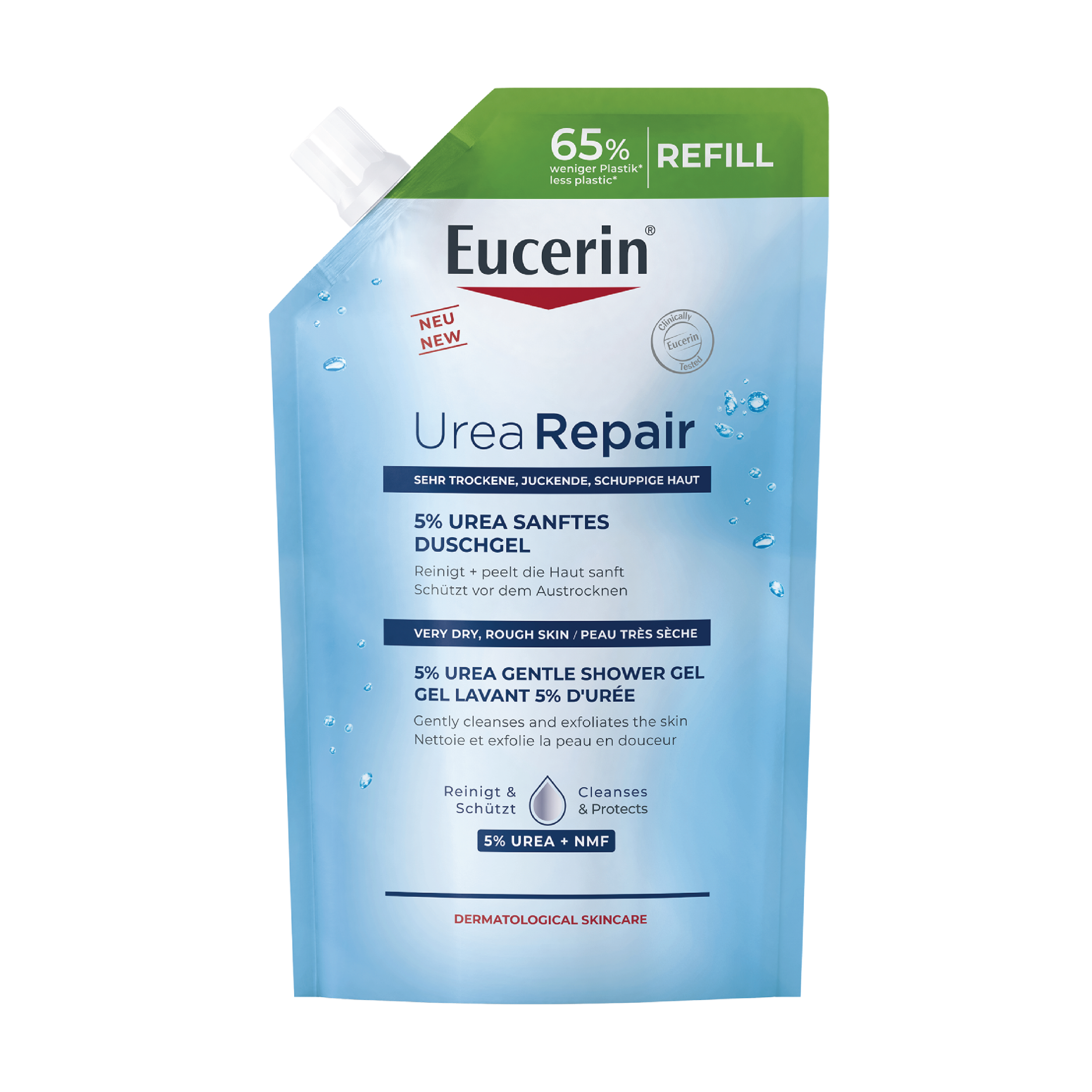 Eucerin UreaRepair 5% Urea Gentle Shower Gel Refill, 400 ml