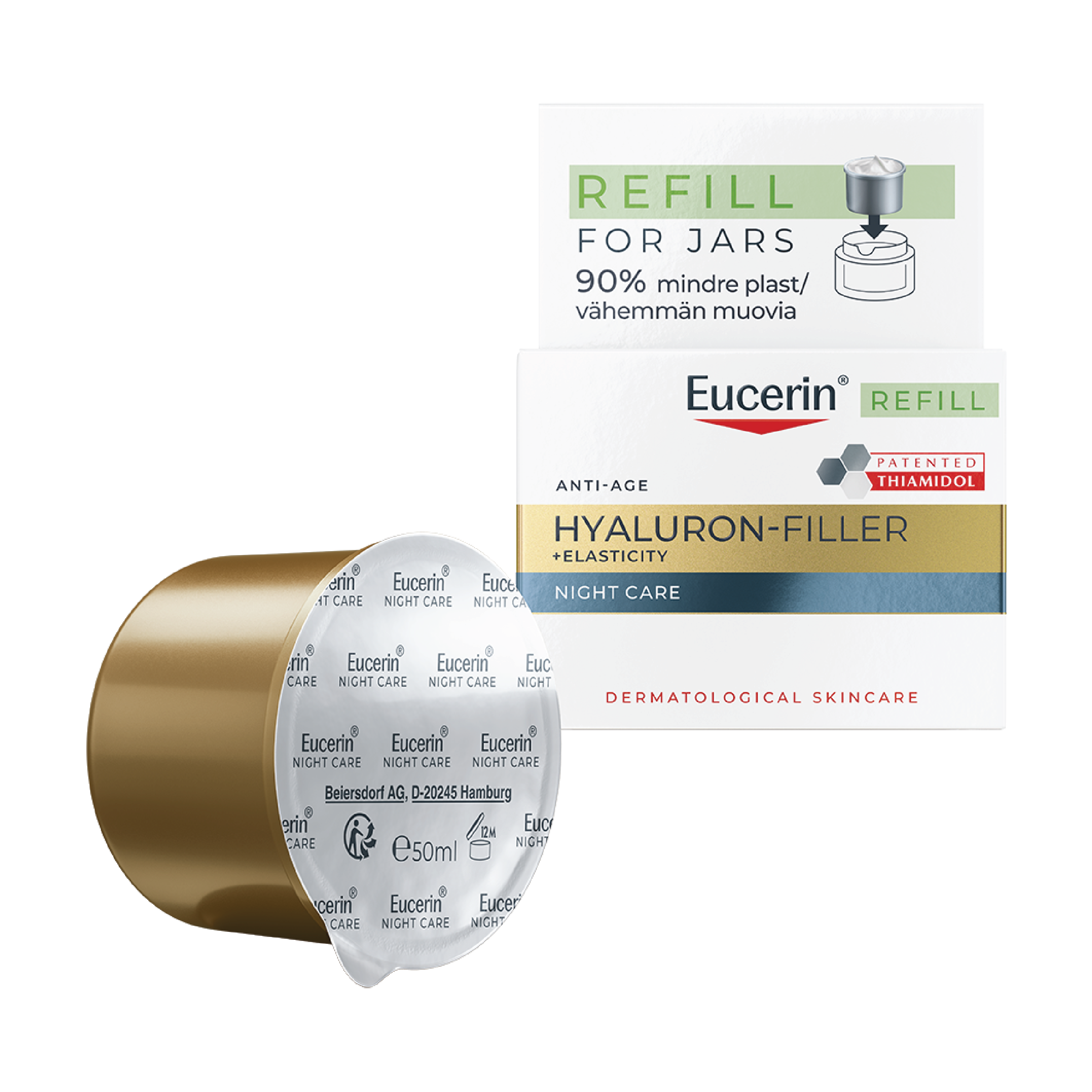 Eucerin Hyaluron-Filler + Elasticity Night Cream Refill, 50 ml