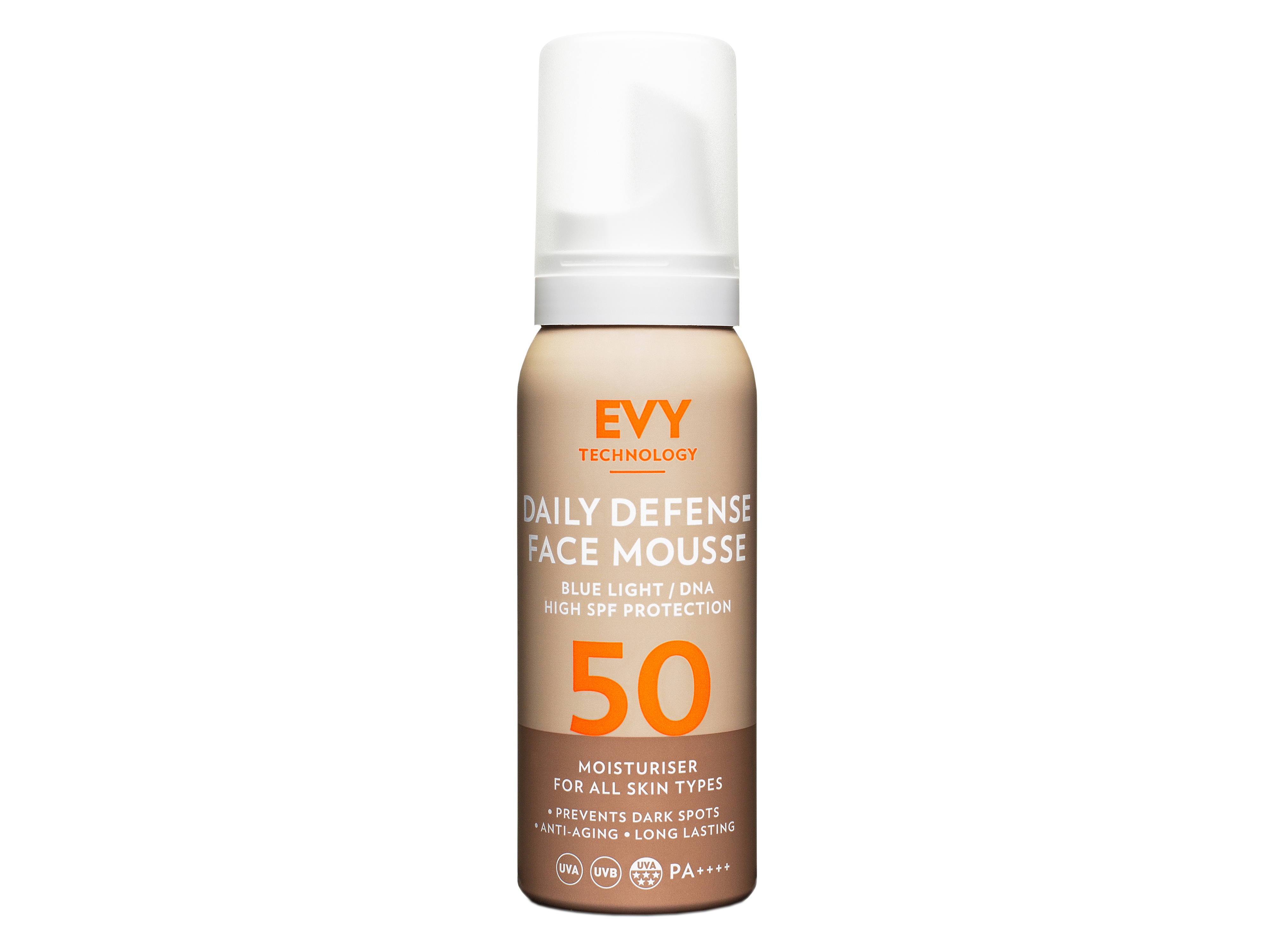 Evy Technology Daily Defense Face Mousse, SPF 50, 75 ml