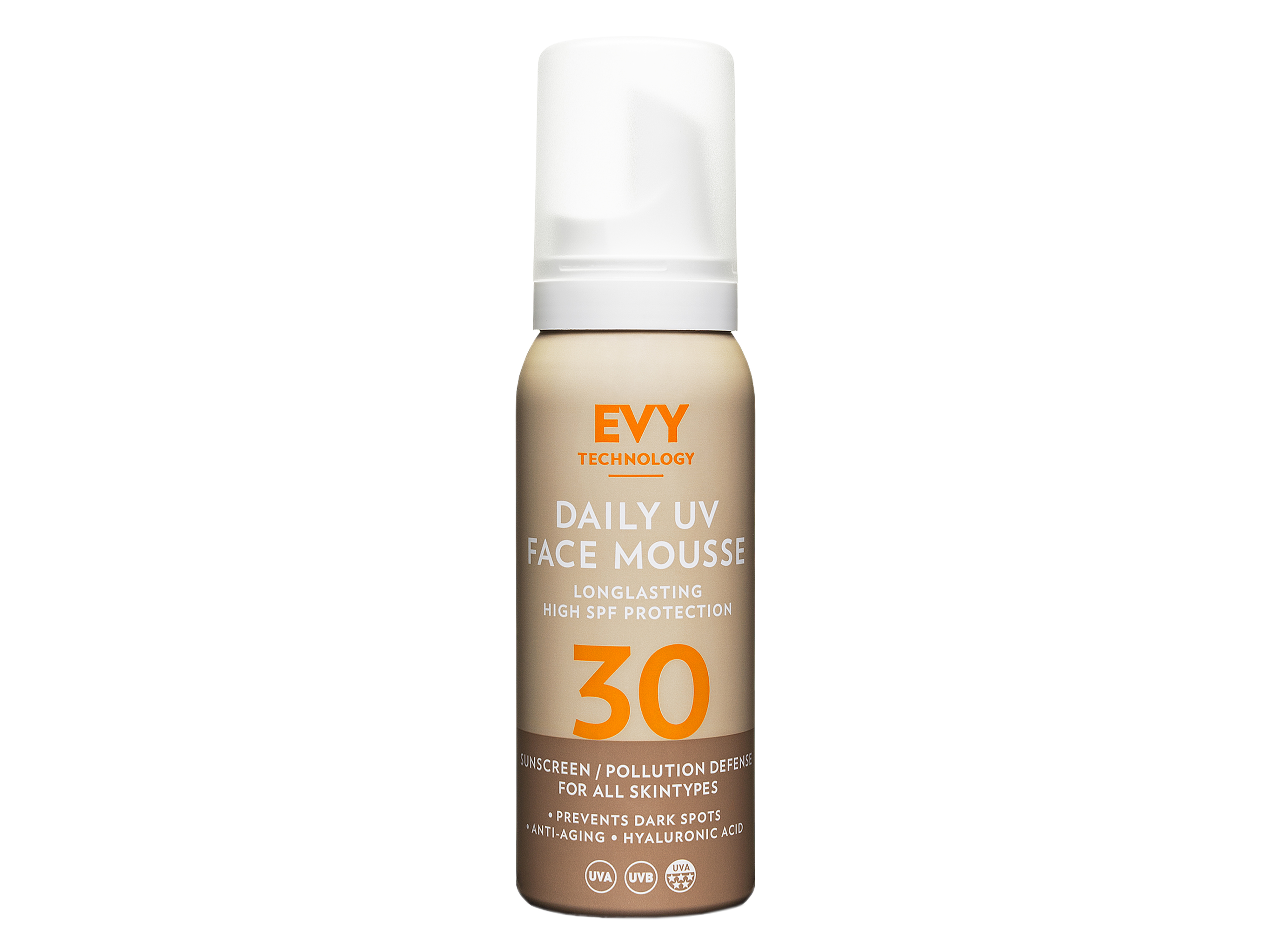 Evy Technology Daily UV Face Mousse, SPF 30, 75 ml