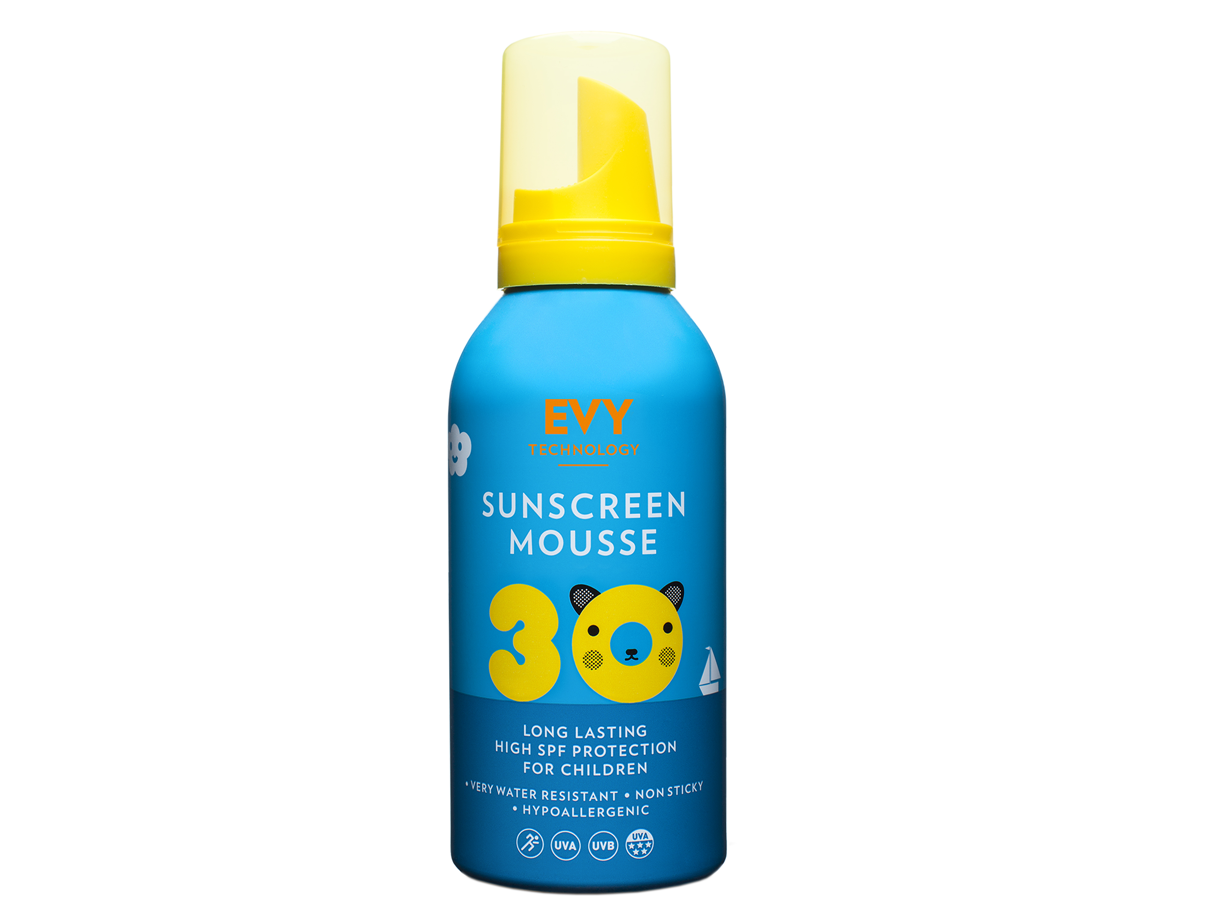 Evy Technology Kids Sunscreen Mousse, SPF 30, 150 ml