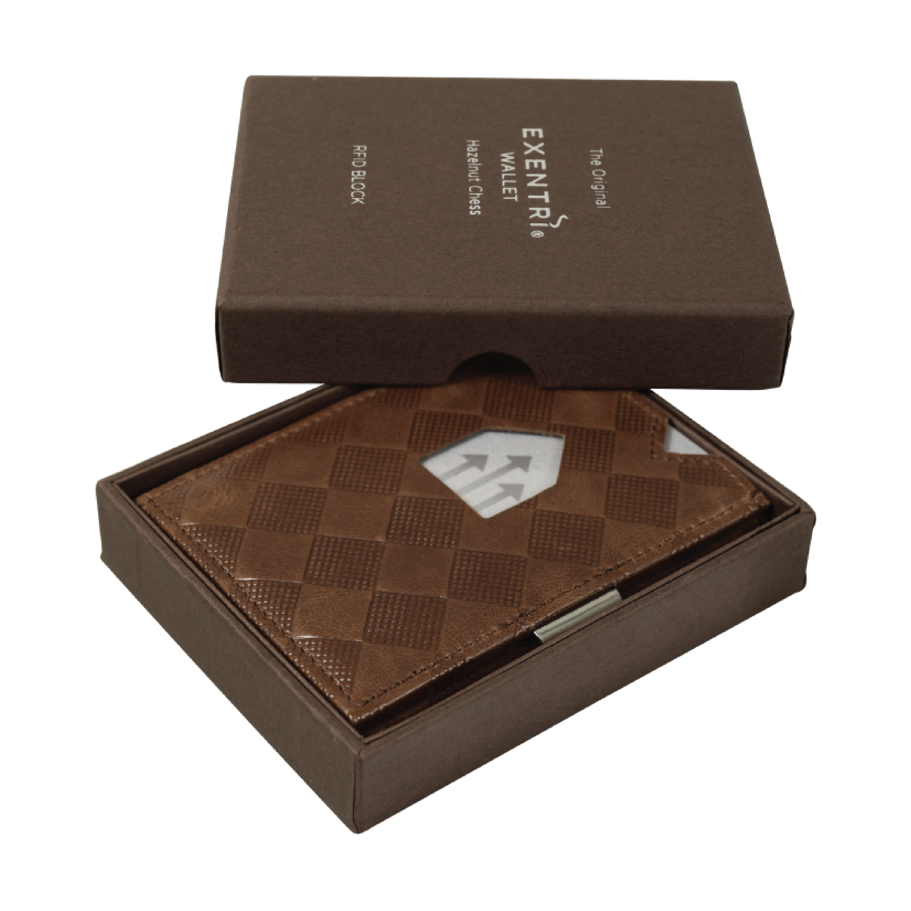 EXENTRI Wallet, Hazelnut Chess, 1 stk.