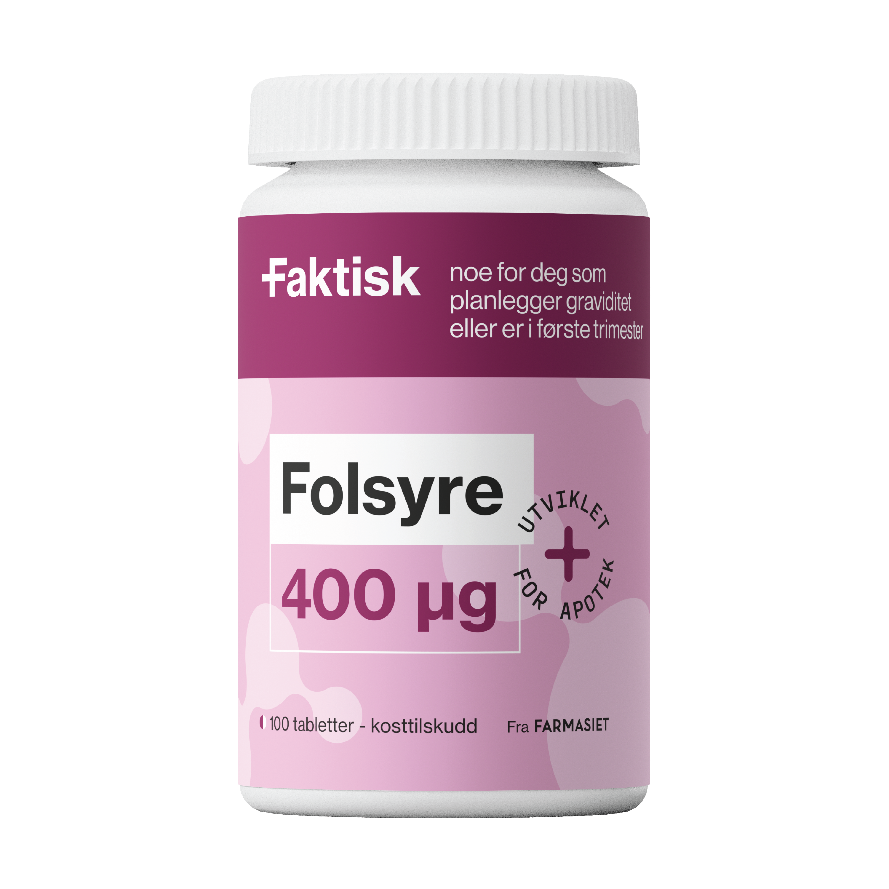Faktisk Folsyre 400 µg tabletter, 100 stk.