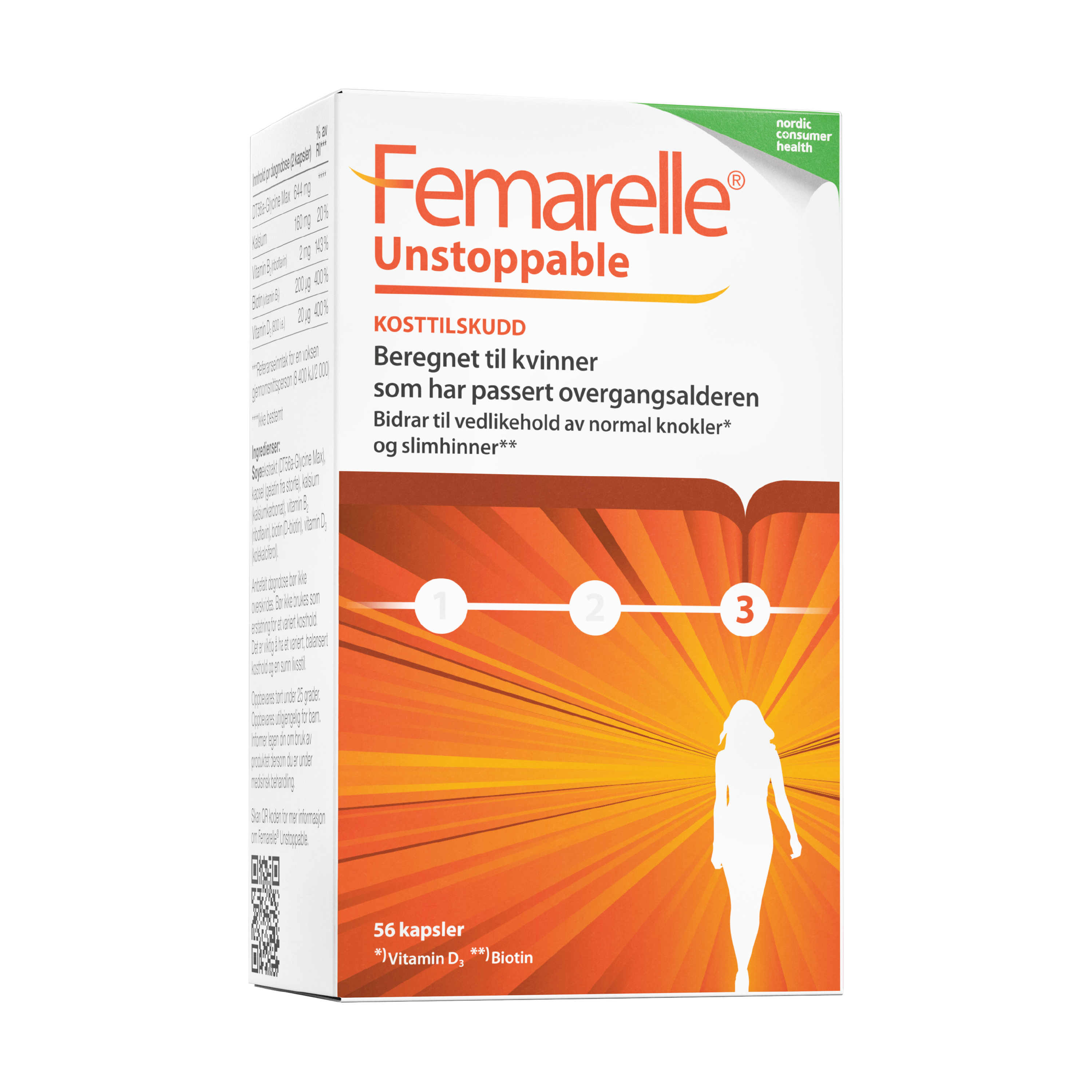 Femarelle Unstoppable 60+, 56 kapsler